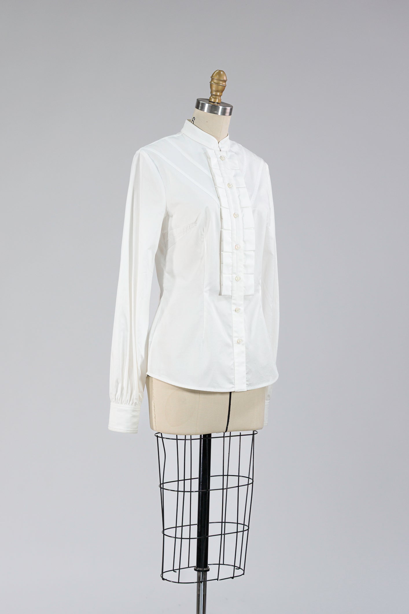 Haute Pleated Tuxedo Blouse