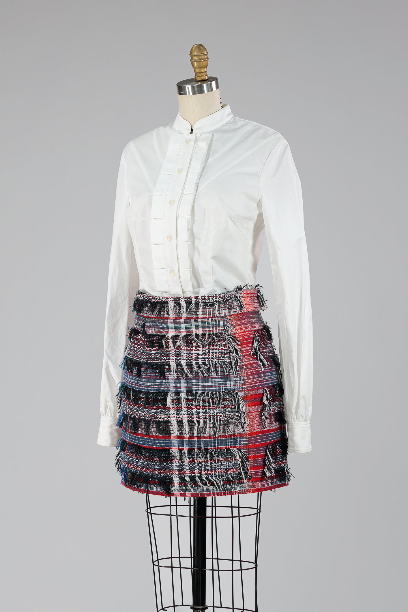 Haute Pleated Tuxedo Blouse