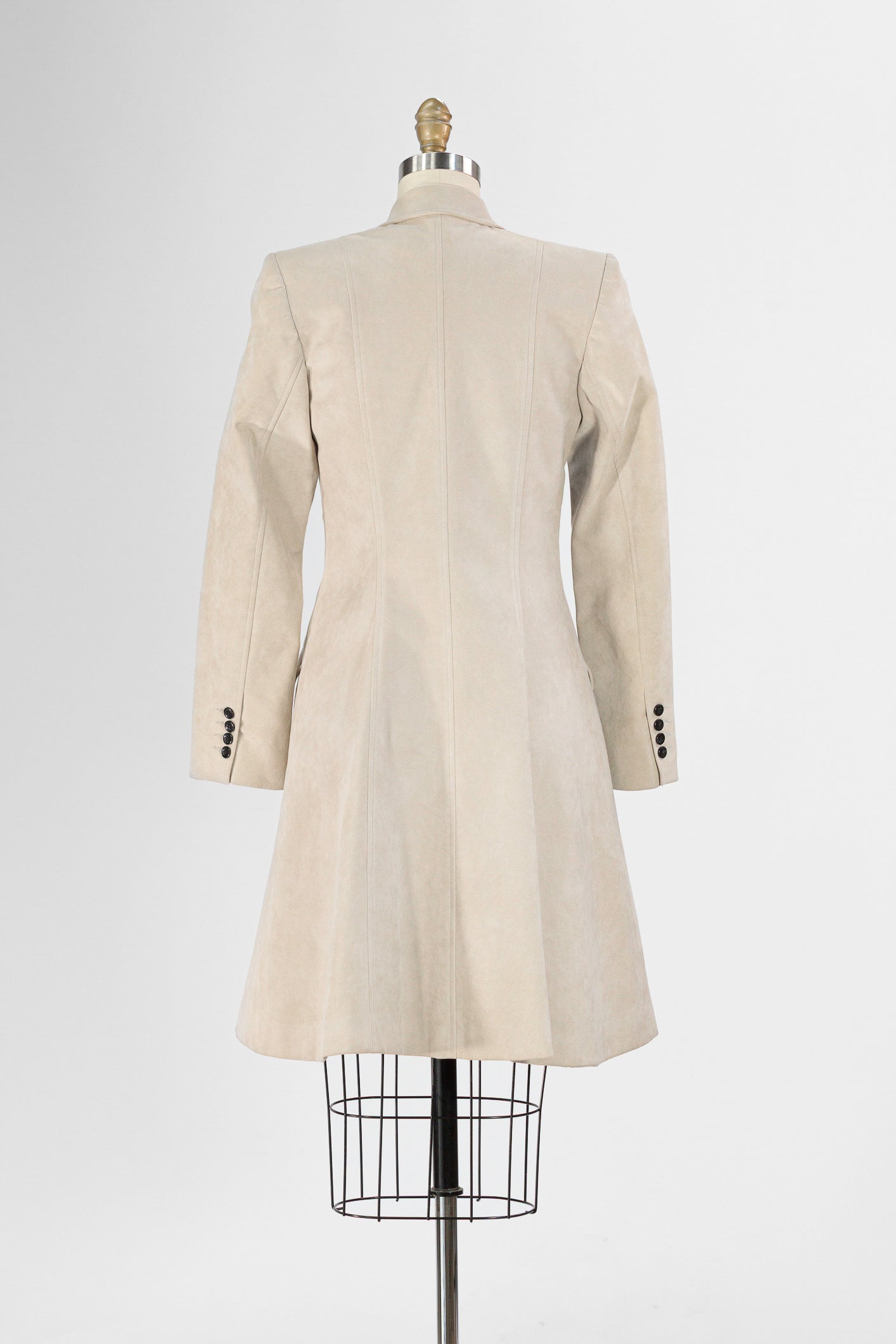 Suede Sculpted Coat