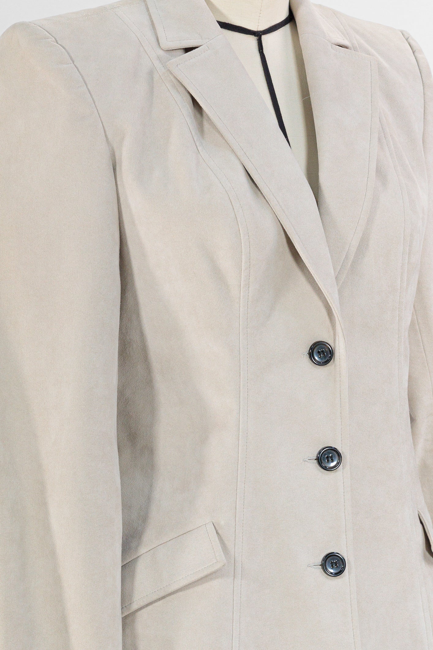 Suede Sculpted Coat