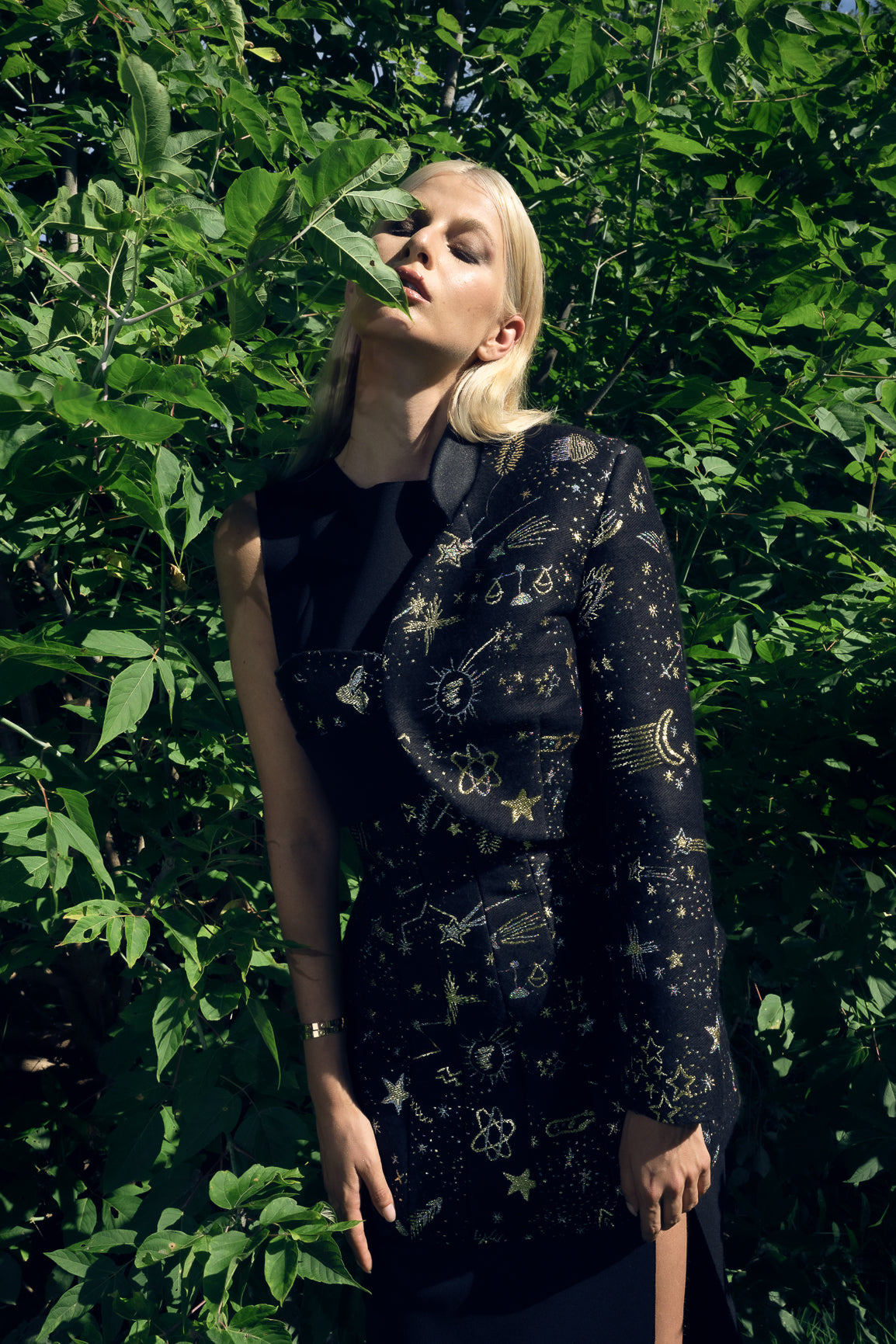 Cosmic Embellished Tencel Coat