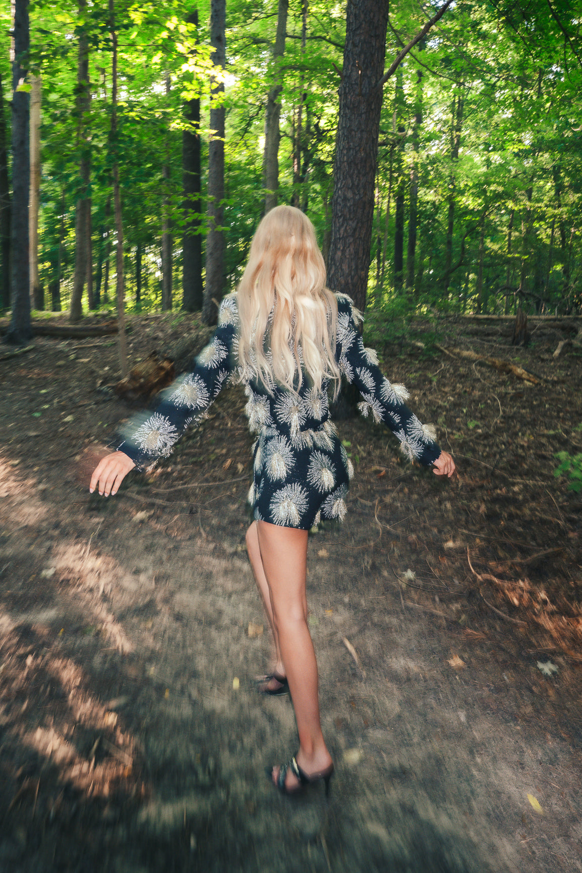 Celestial Starlight Embroidered Blazer