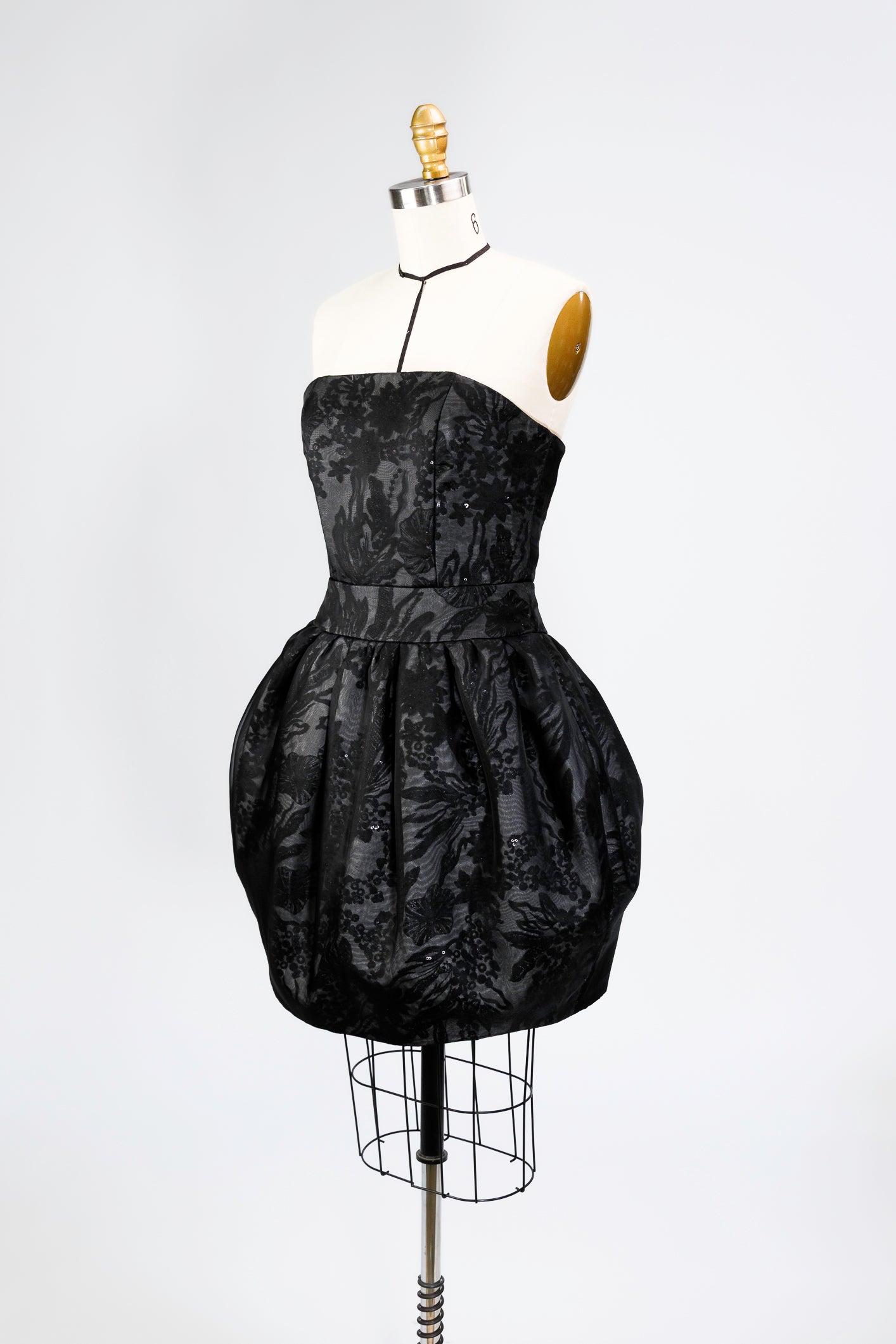 Midnight Petal Bubble Dress
