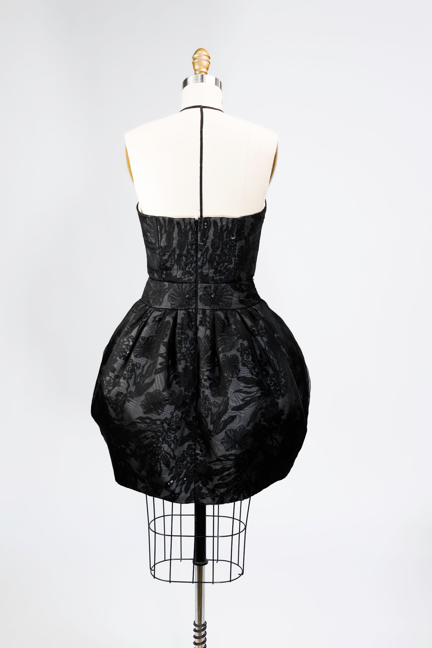 Midnight Petal Bubble Dress