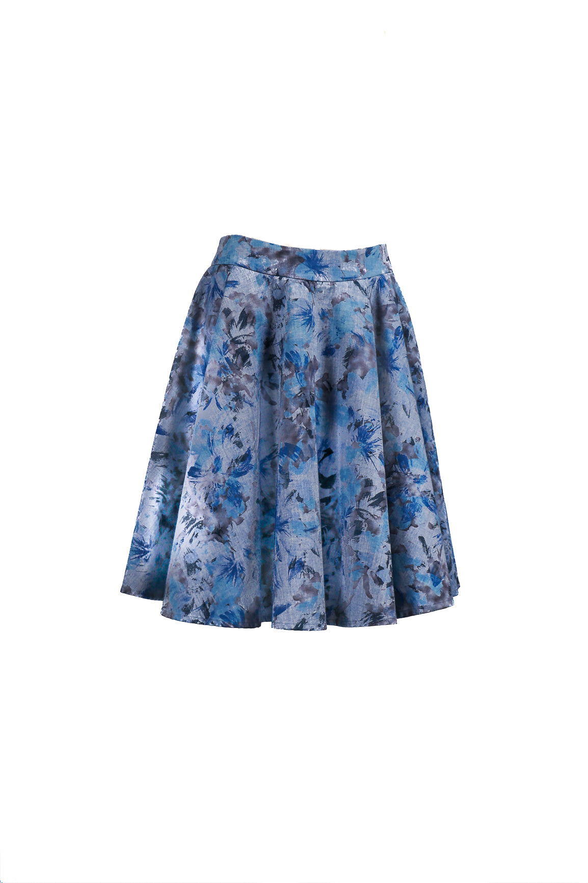 Jardin Bleu A-Line Skirt