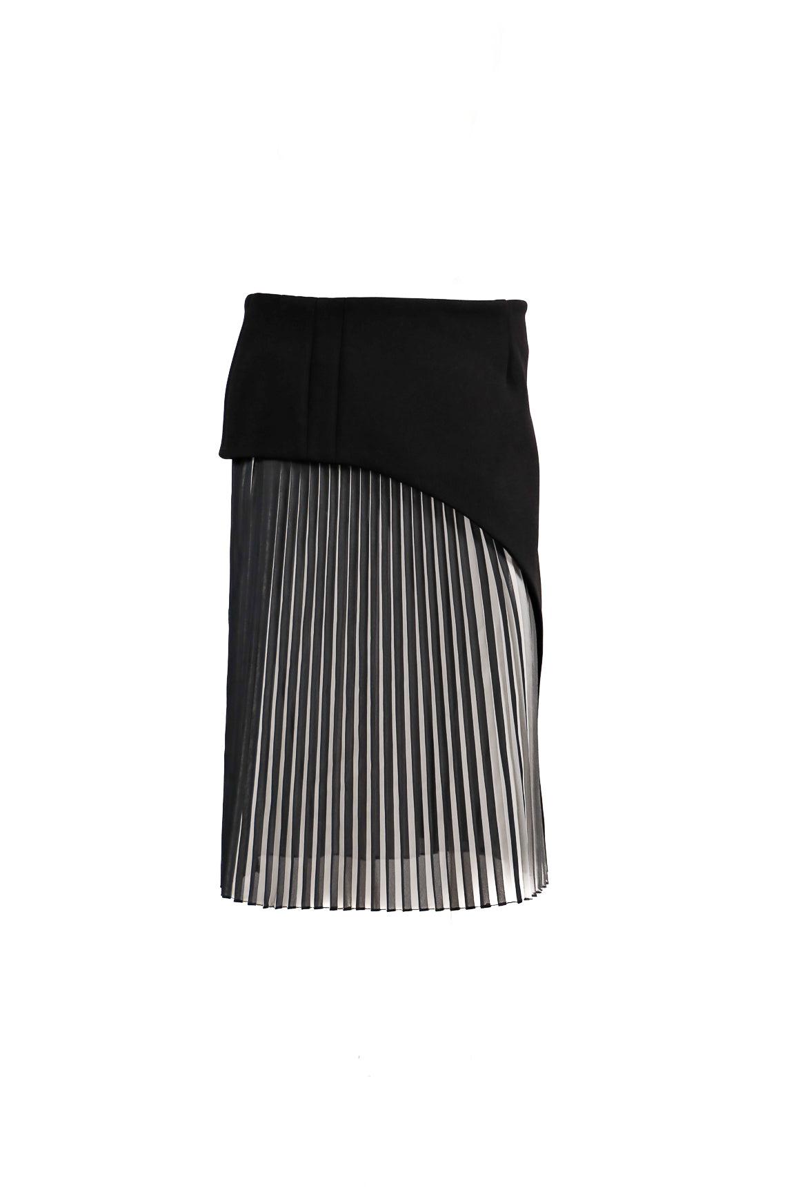 Noir Élan Pleated Skirt