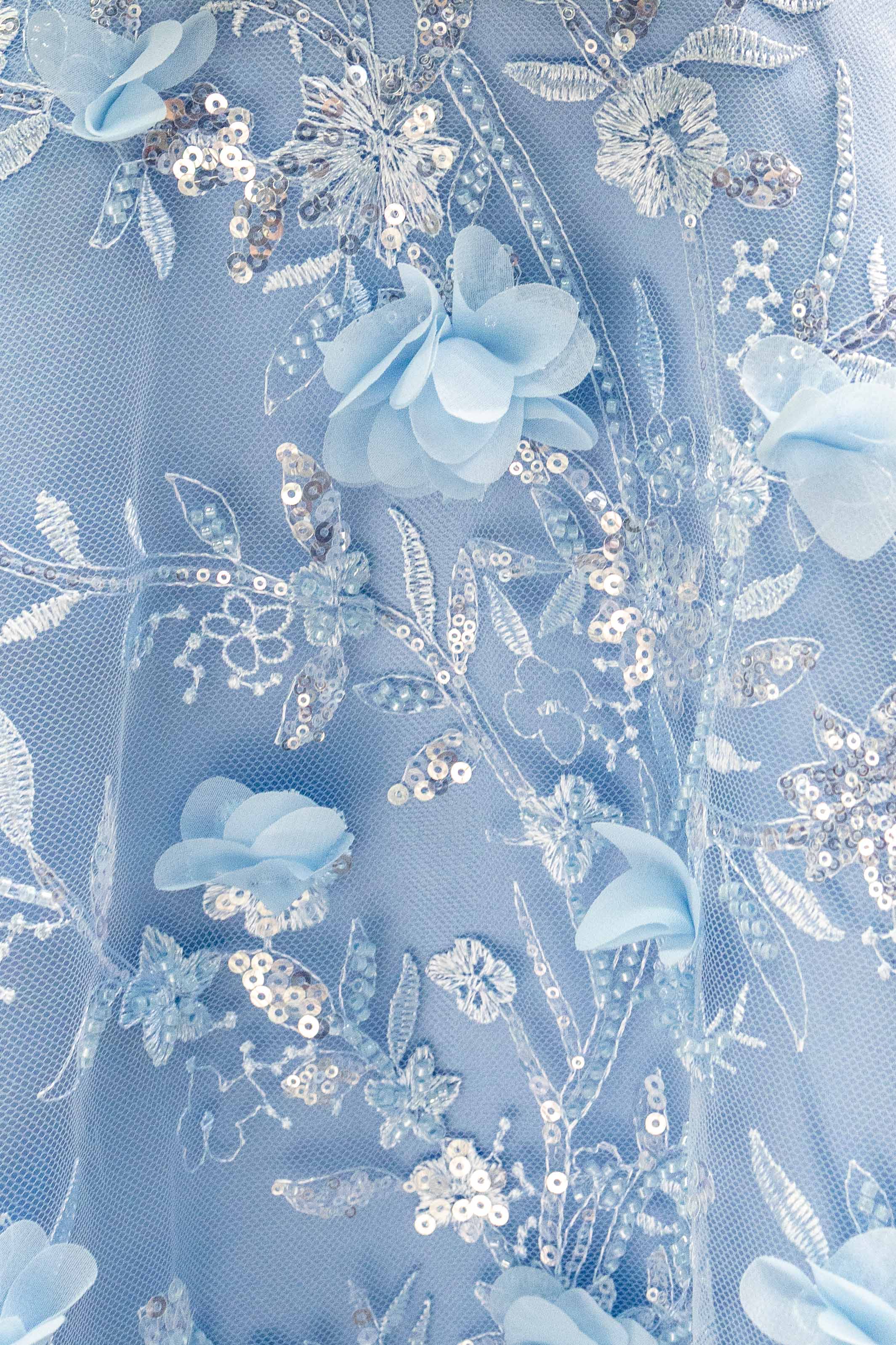 Hand Embroidered Sequin Floral Dress