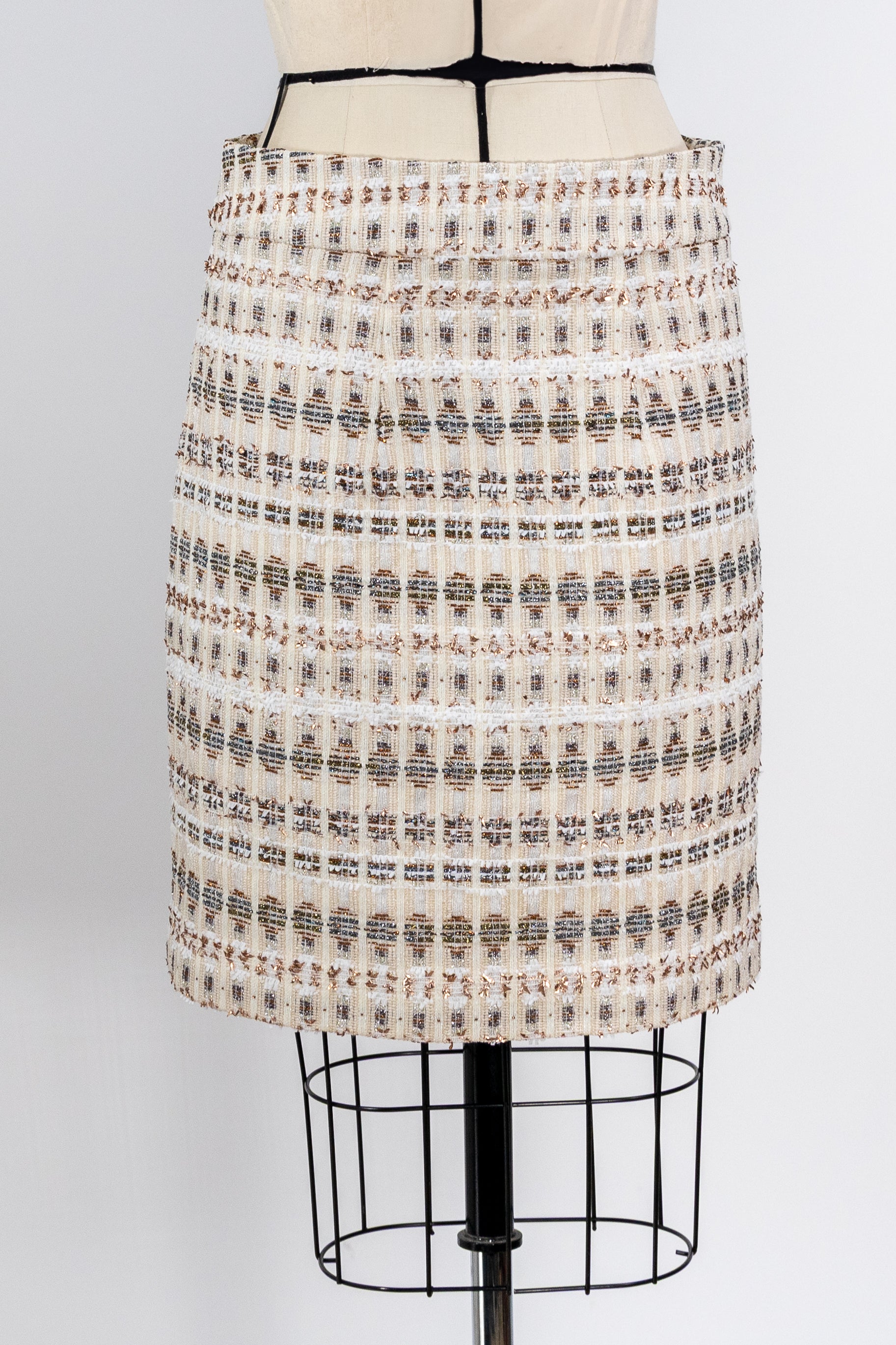 Arielle Handcrafted Tweed Ensemble With Floral Hand Embroidery Success