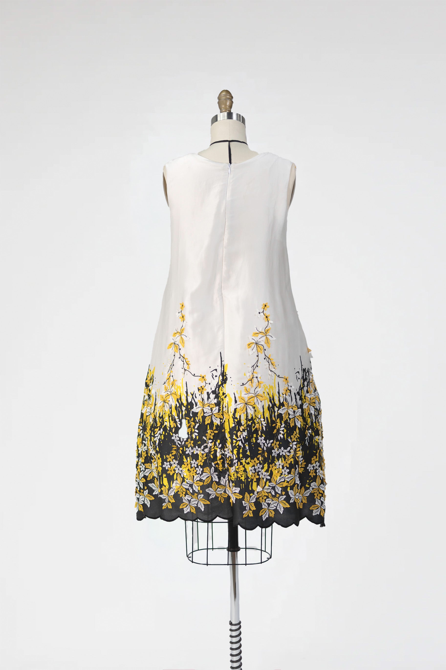 Flora Shift Dress – Embroidered Silk Organza