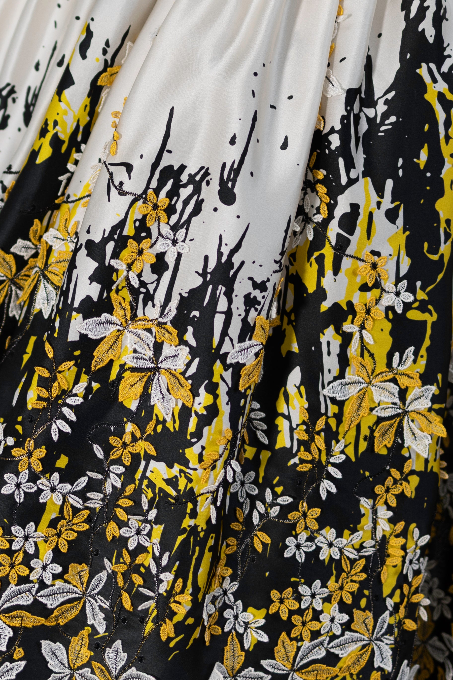 Hand Painted Floral Embroidered Dress
