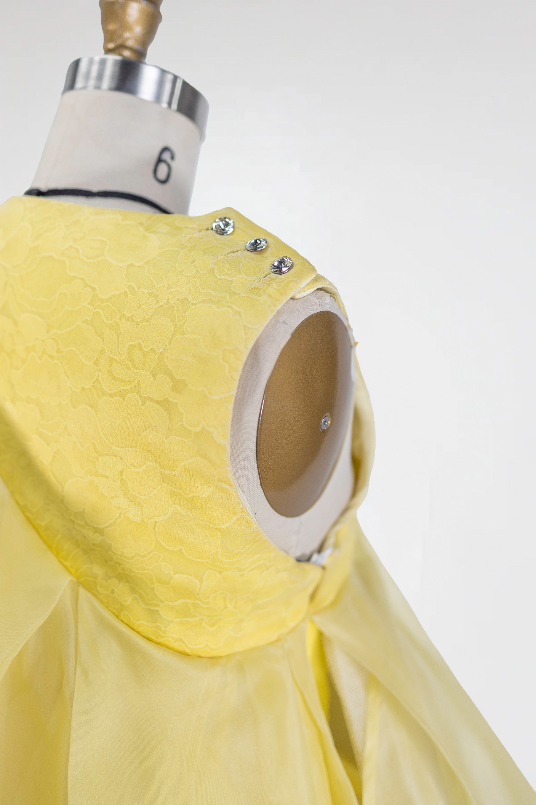 Solar Cascade Gown – in Marigold Silk Organza