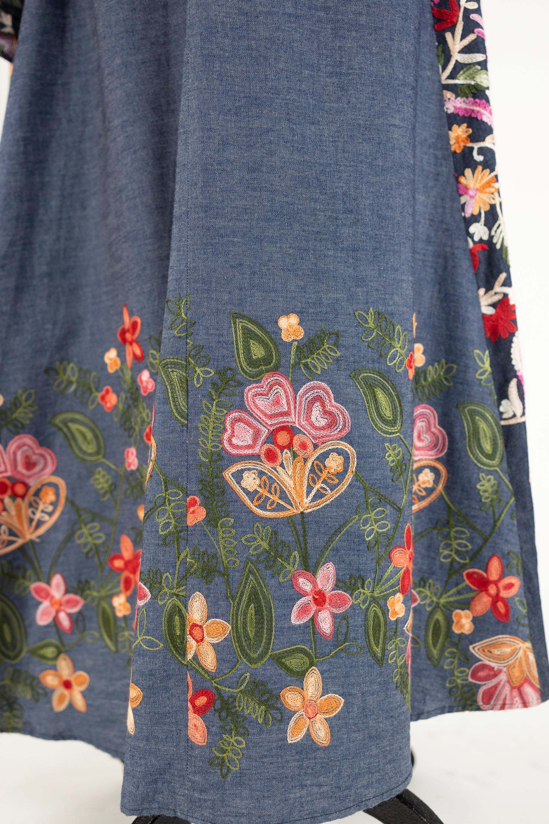 Flor del Sol Ensemble – Strapless Embroidered Corset Top and Maxi Skirt Set