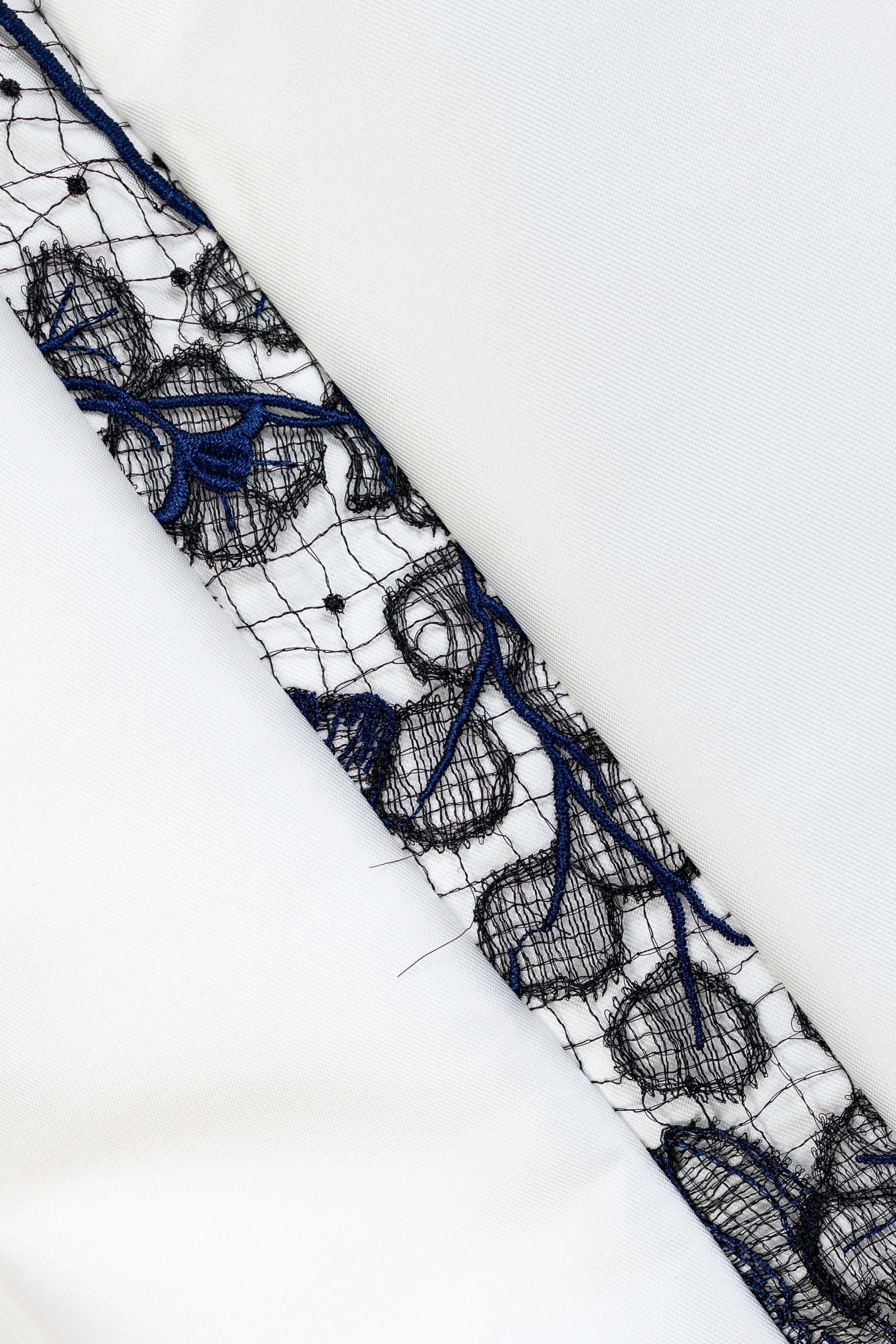 Floral Lace Stripped Trousers