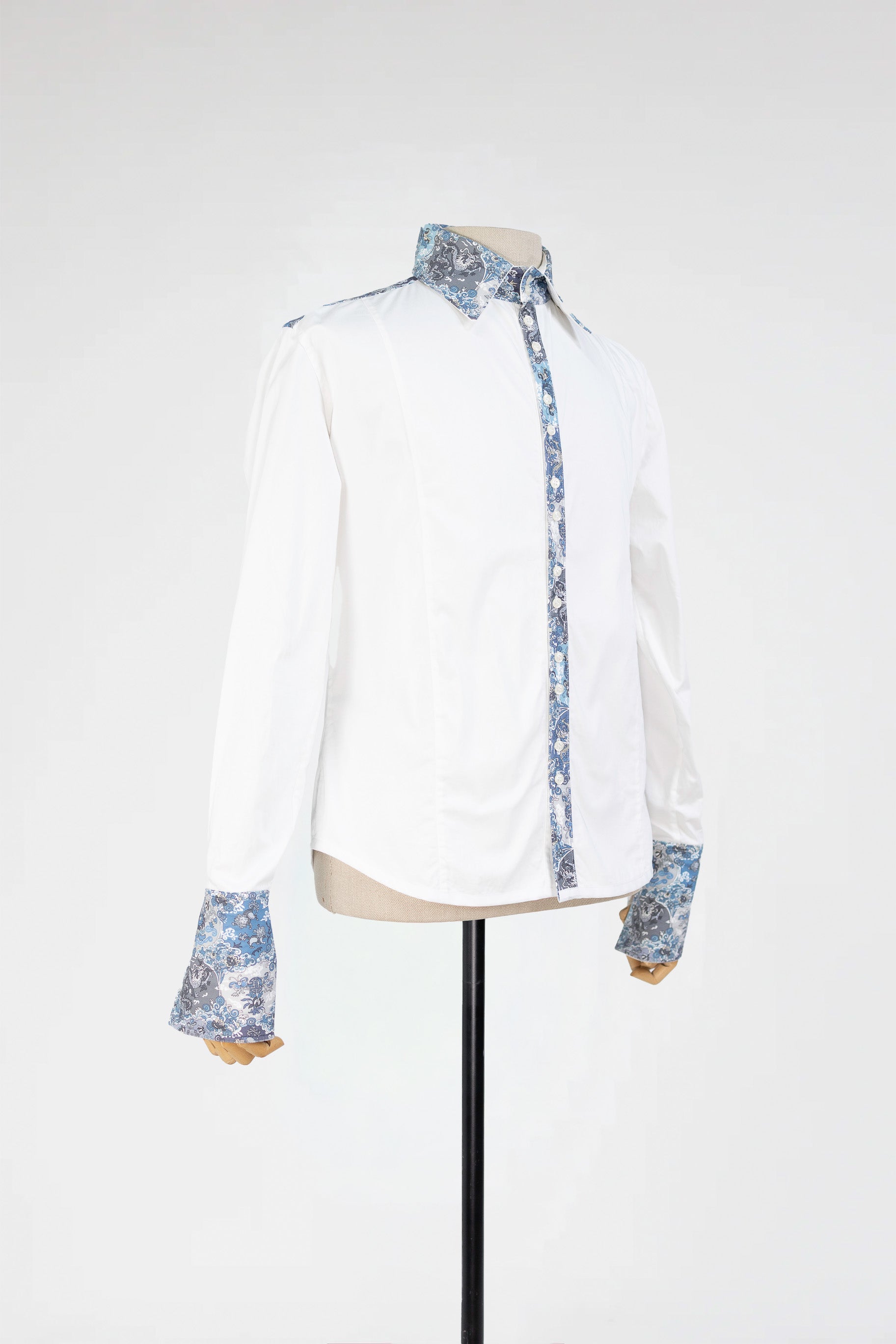 Dragon Dog Motif Dress Shirt