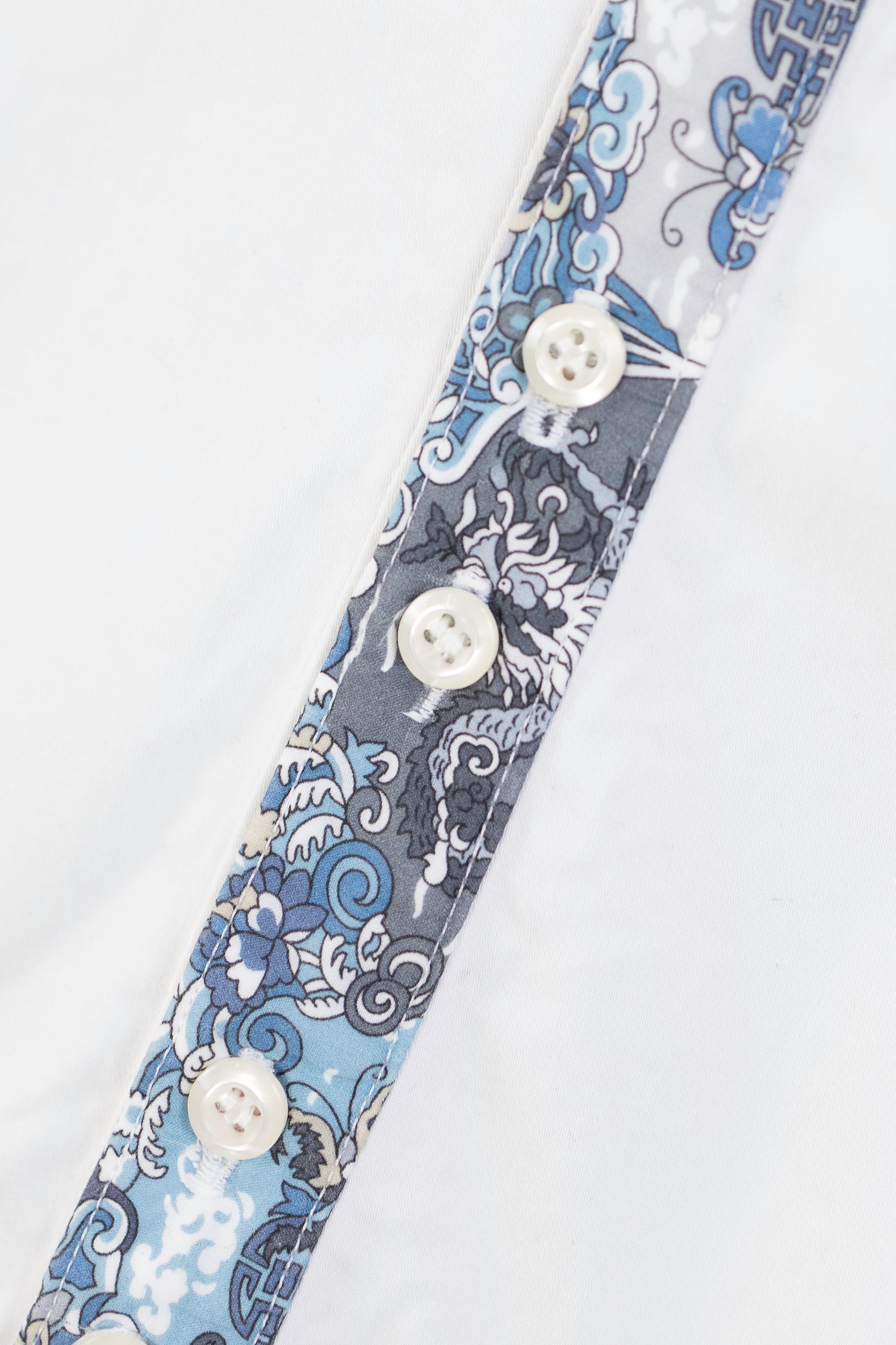 Dragon Dog Motif Dress Shirt