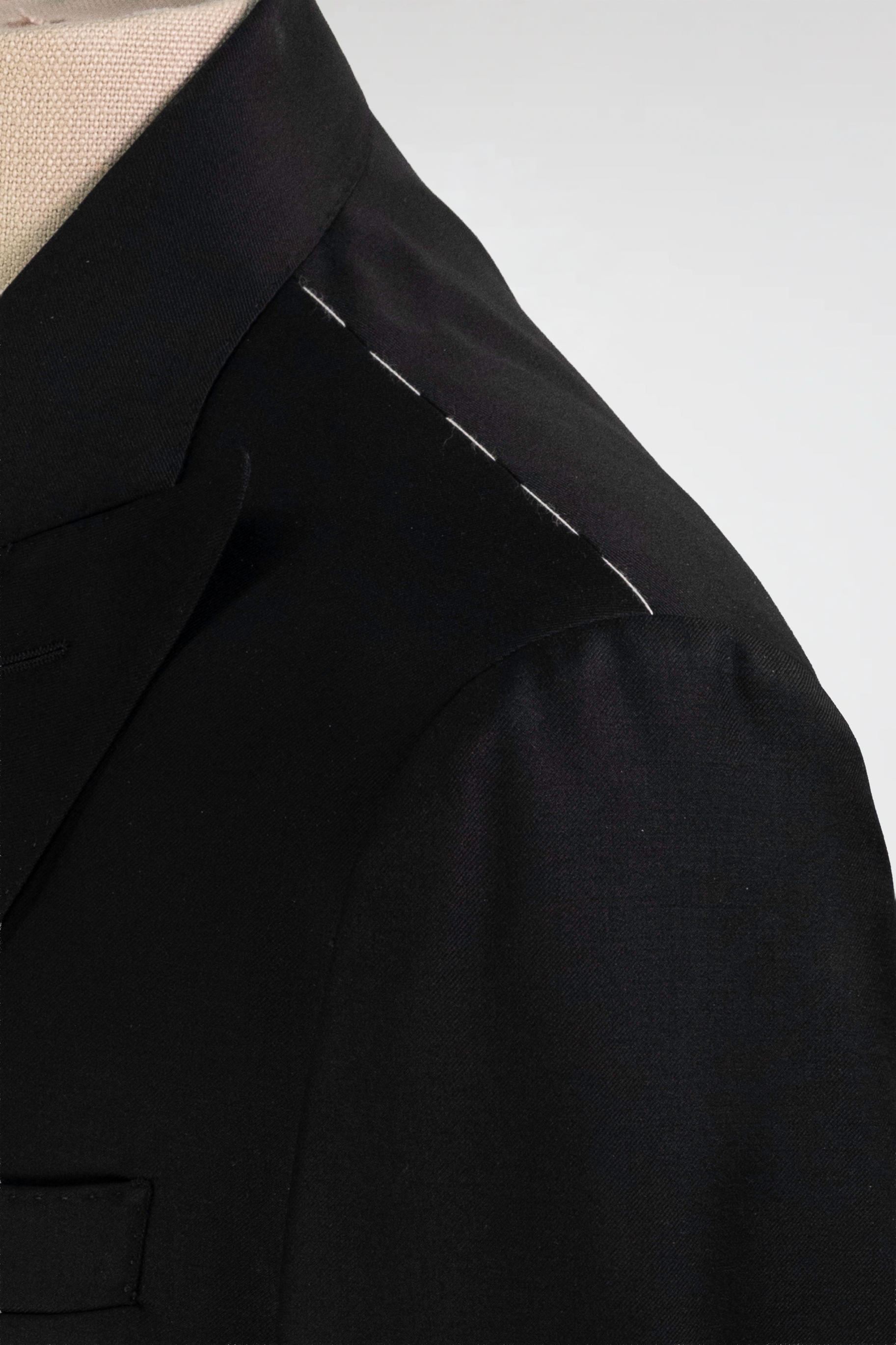 Black Double-Breasted Italian Silk-Wool Blazer