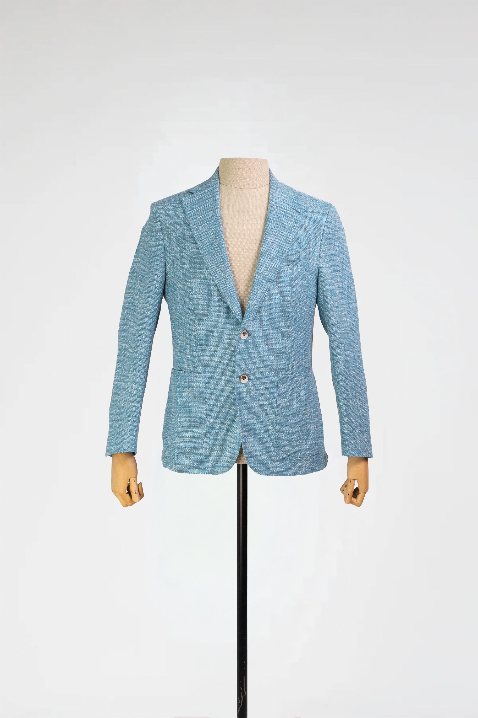Sky Blue Italian Wool Blend Blazer