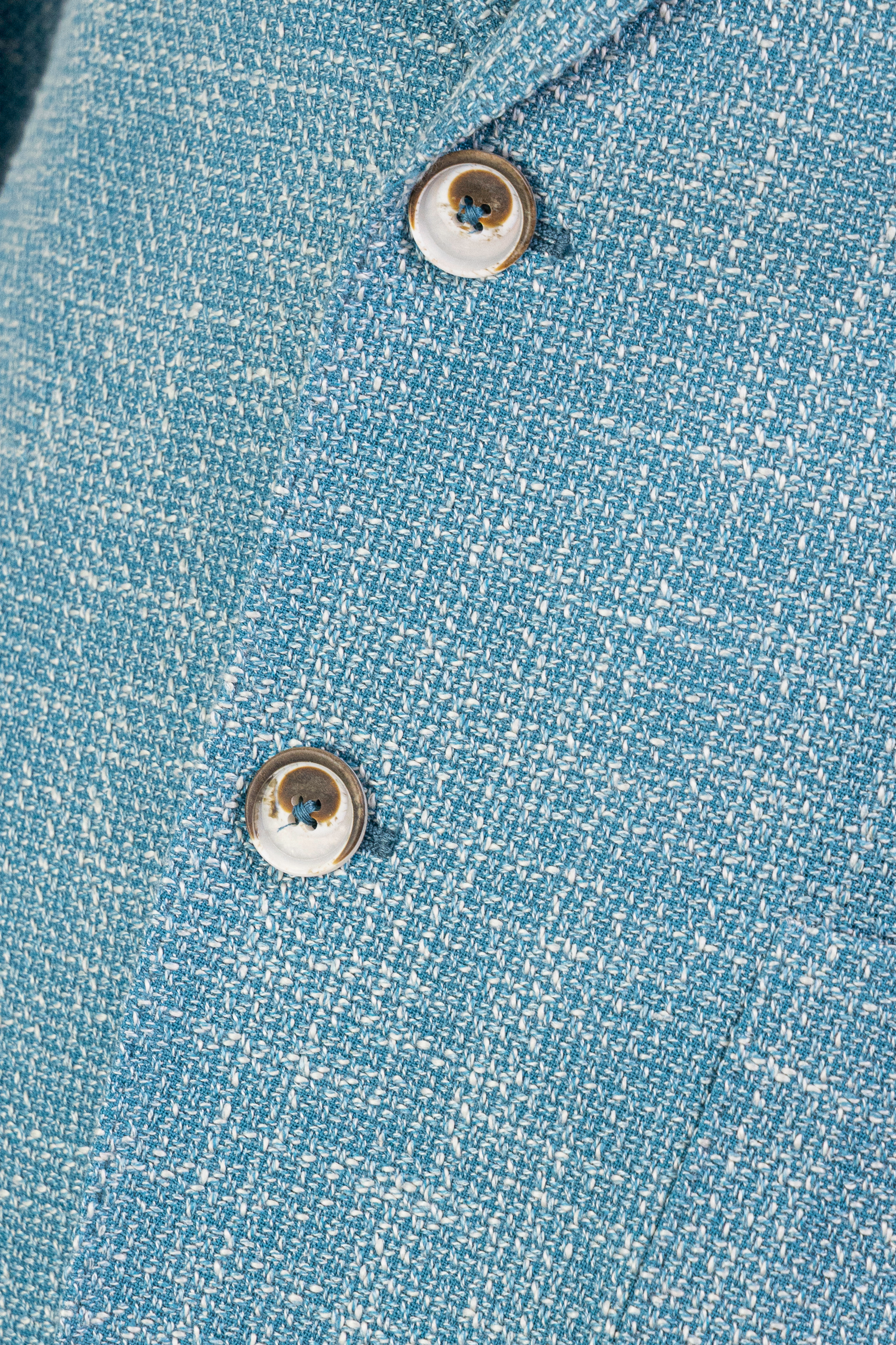 Sky Blue Italian Wool Blend Blazer