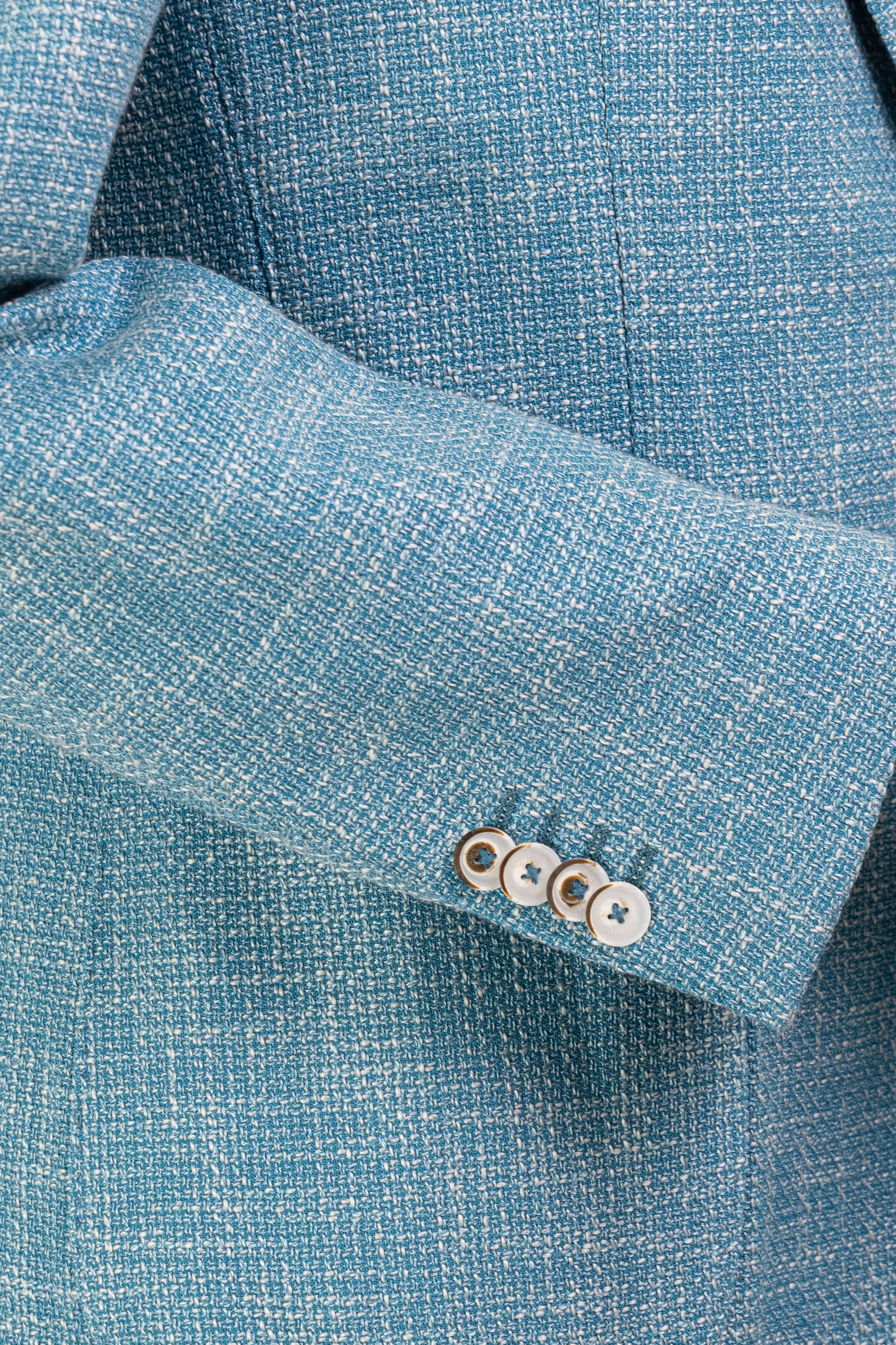 Sky Blue Italian Wool Blend Blazer
