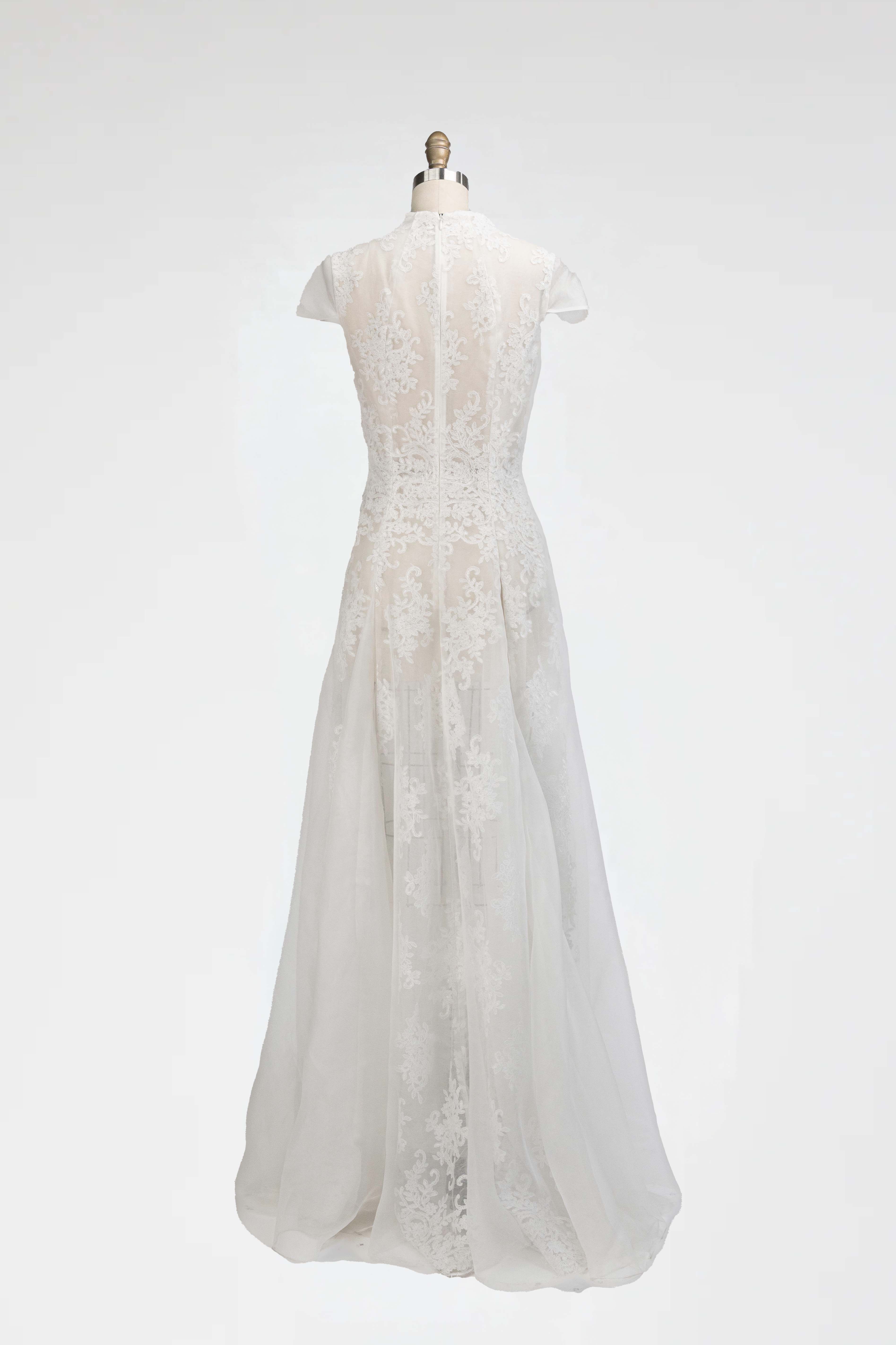Lily Bloom Embroidered Tulle Gown