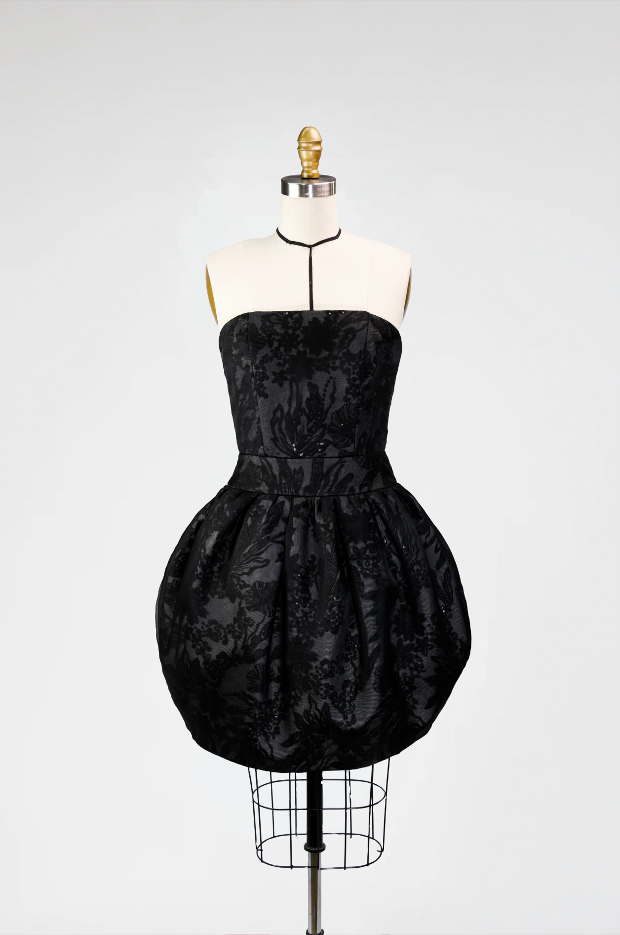 Midnight Petal Bubble Dress