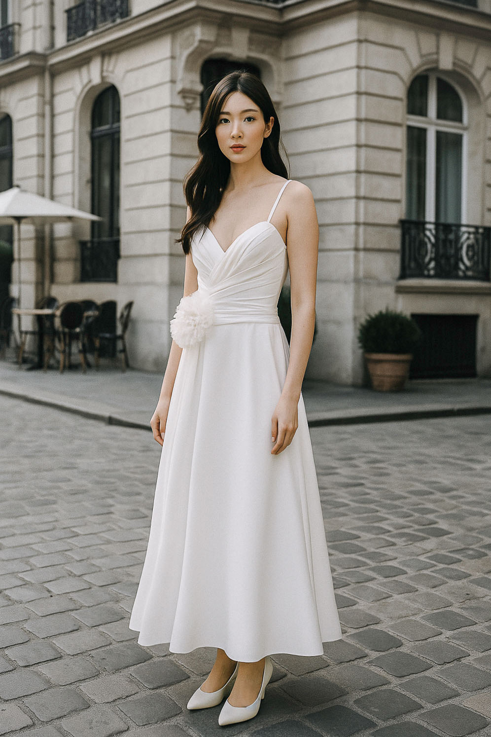 The Marigold Bloom Draped Gown