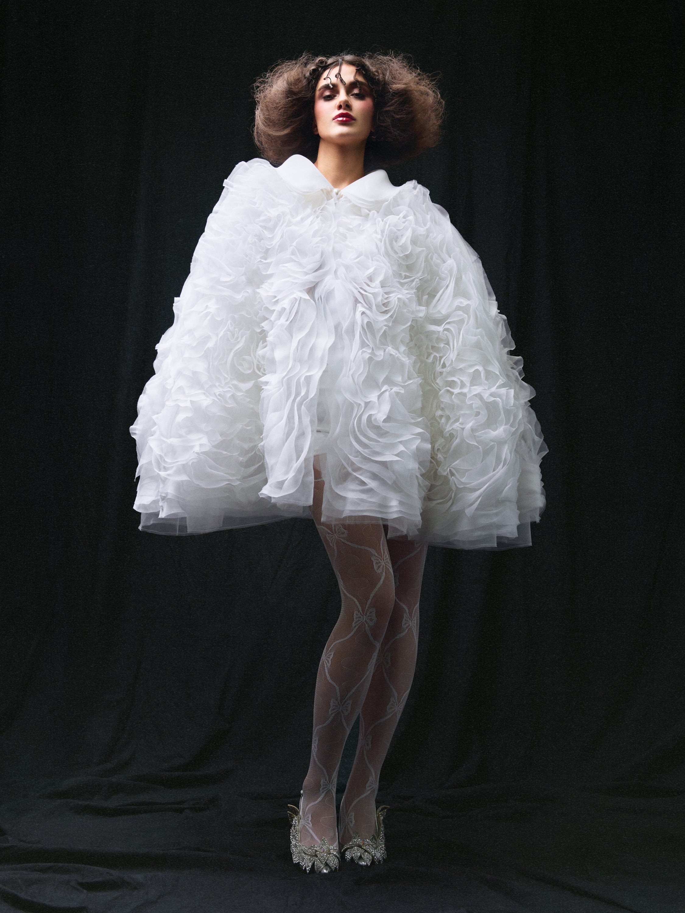 Celeste Organza Petal Cape