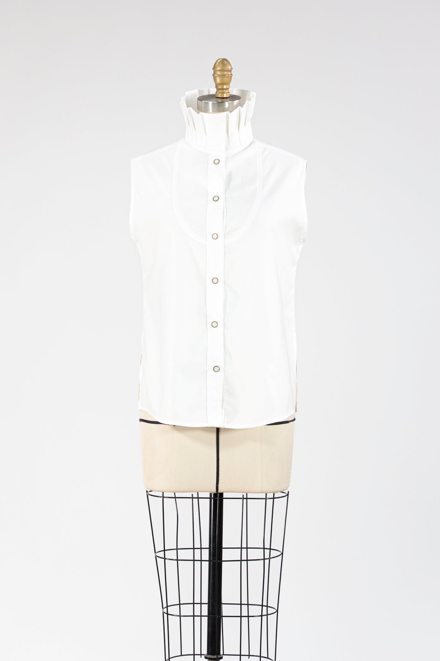 Structured Pleated Collar Blouse