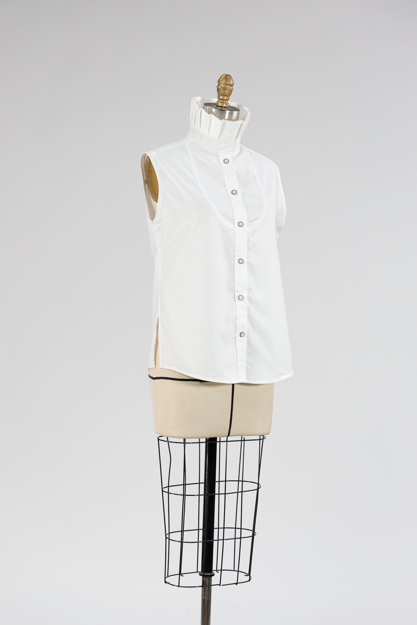 Structured Pleated Collar Blouse