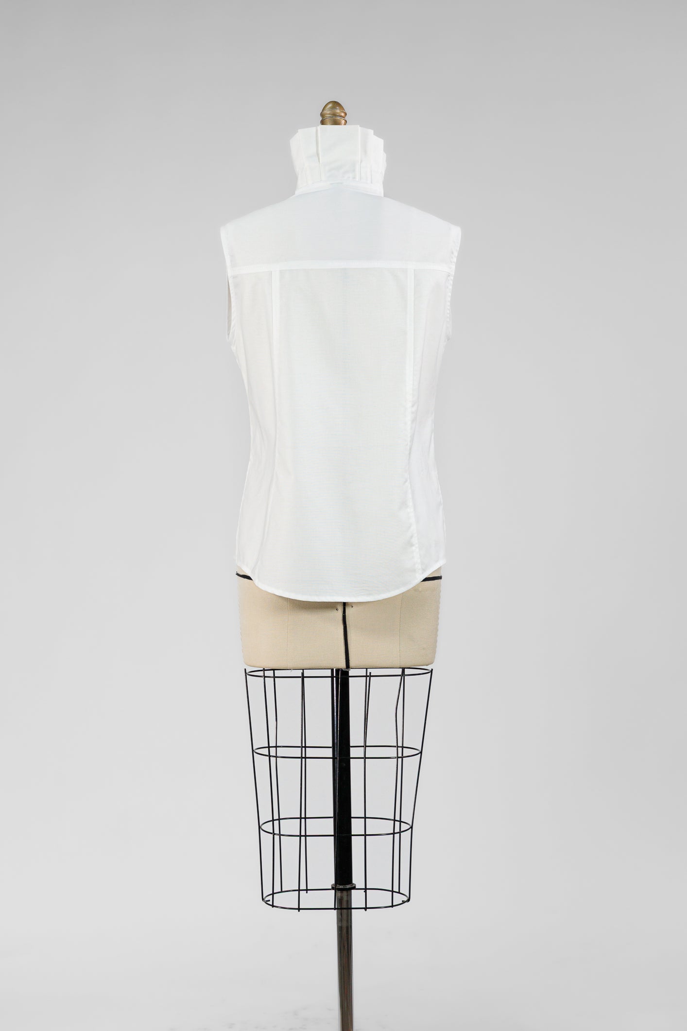 Structured Pleated Collar Blouse
