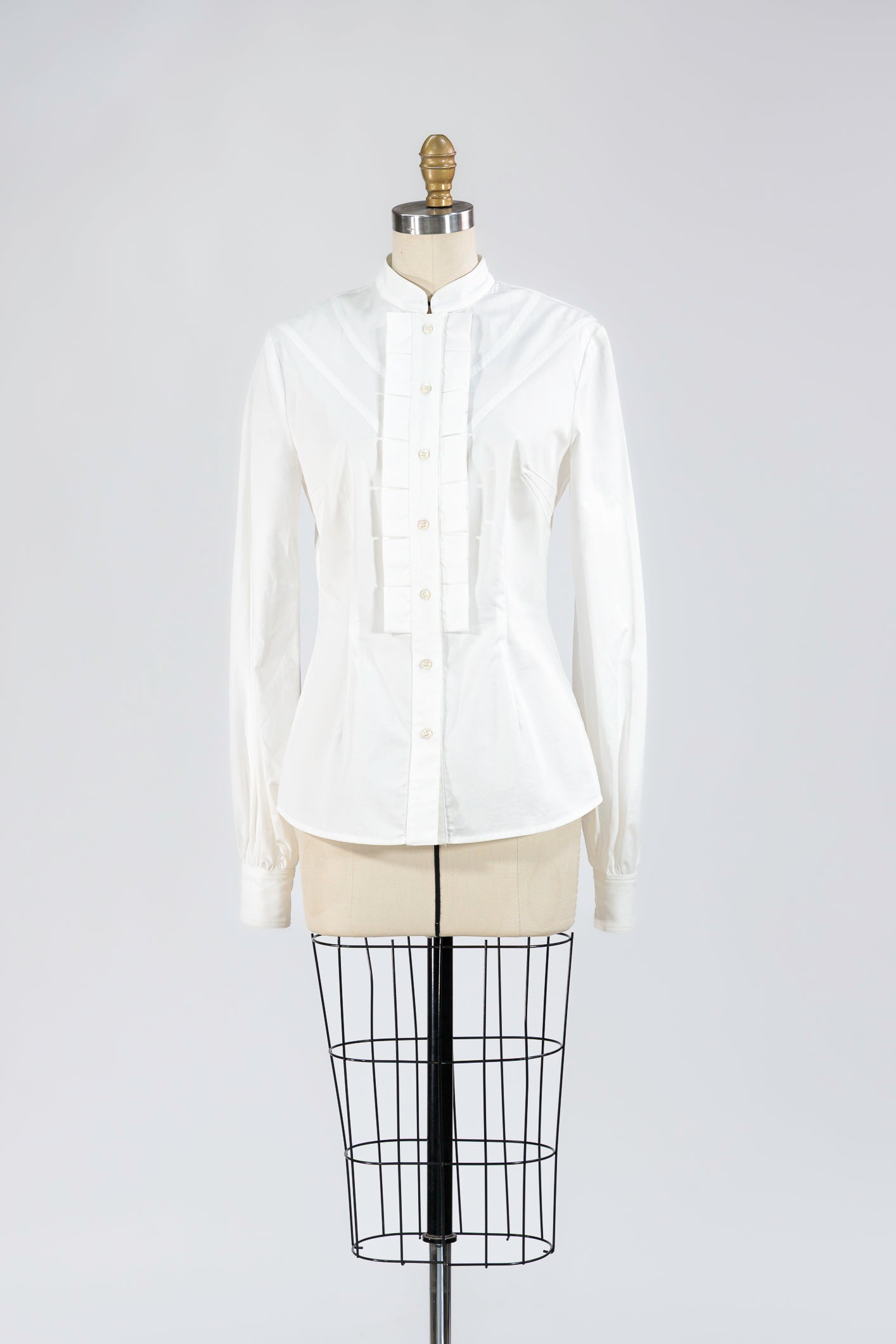 Haute Pleated Tuxedo Blouse