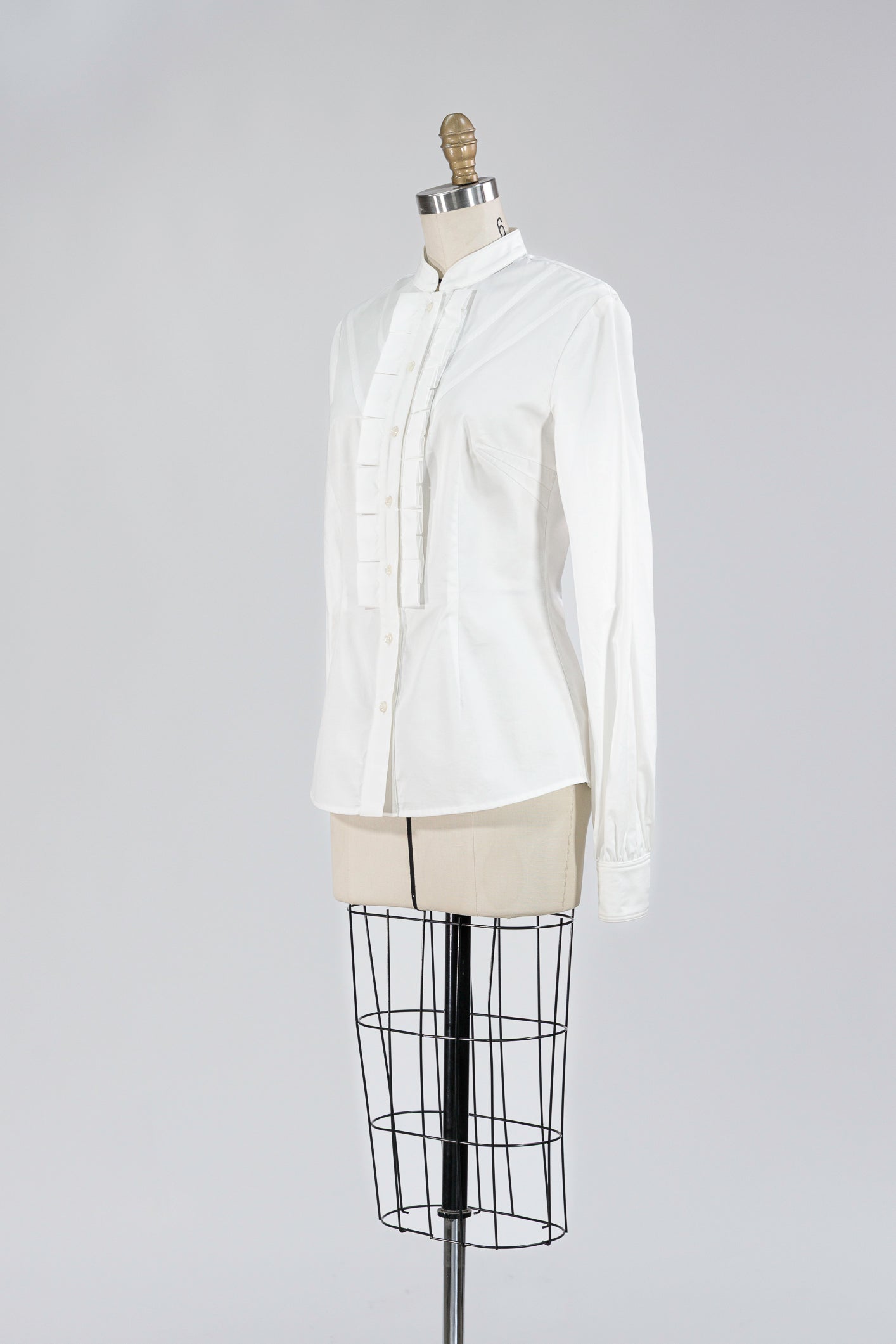 Haute Pleated Tuxedo Blouse