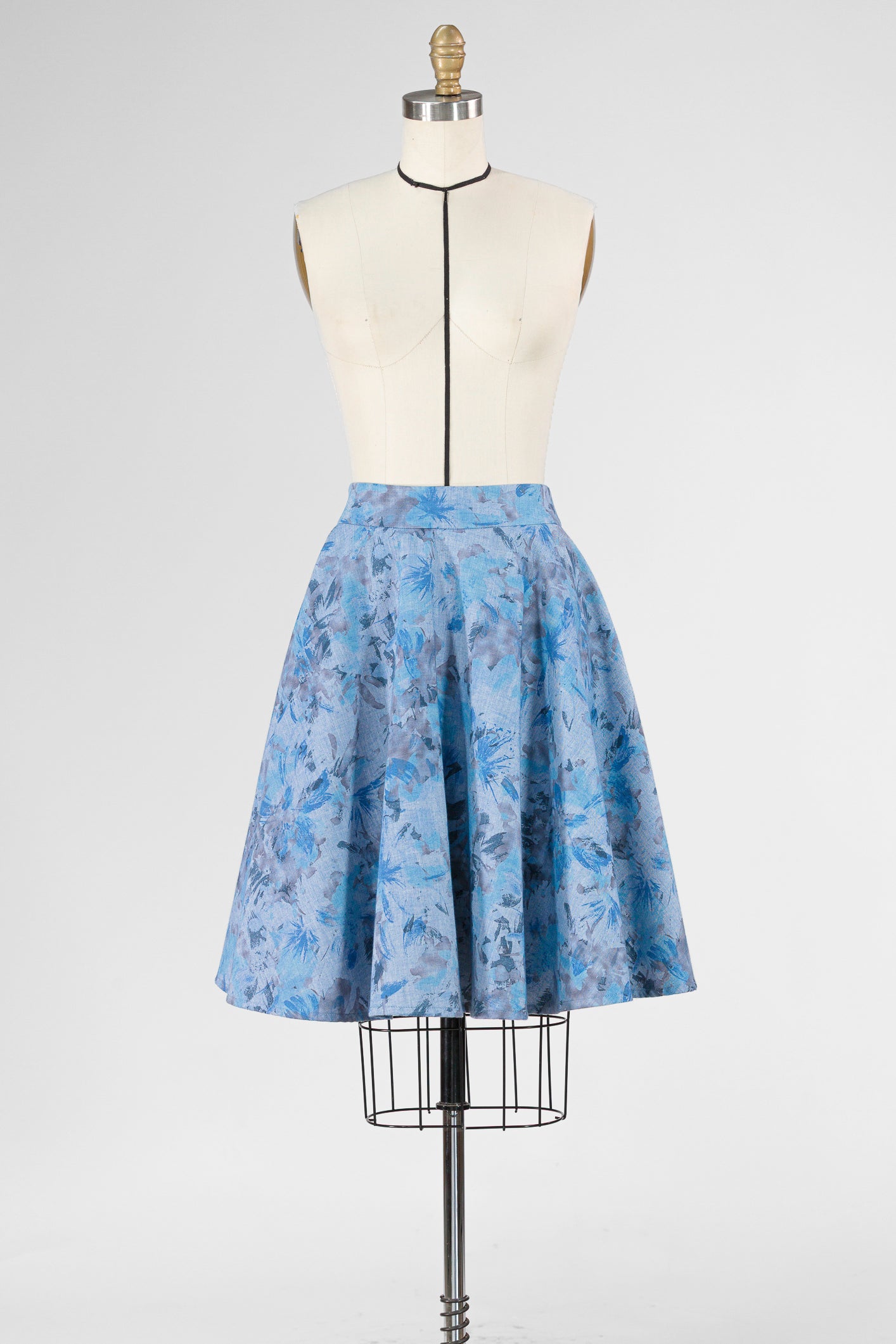 Jardin Bleu A-Line Skirt