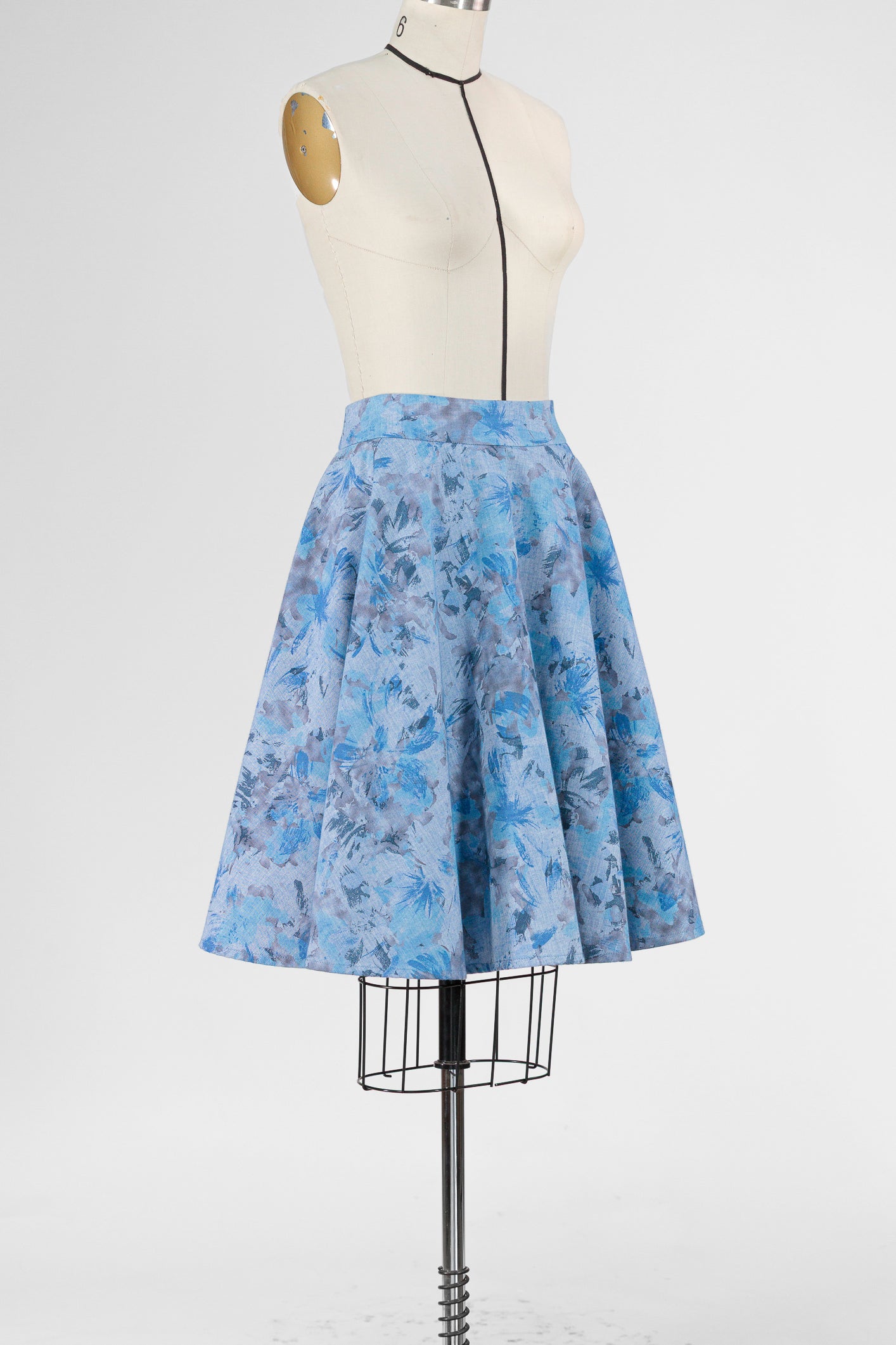 Jardin Bleu A-Line Skirt