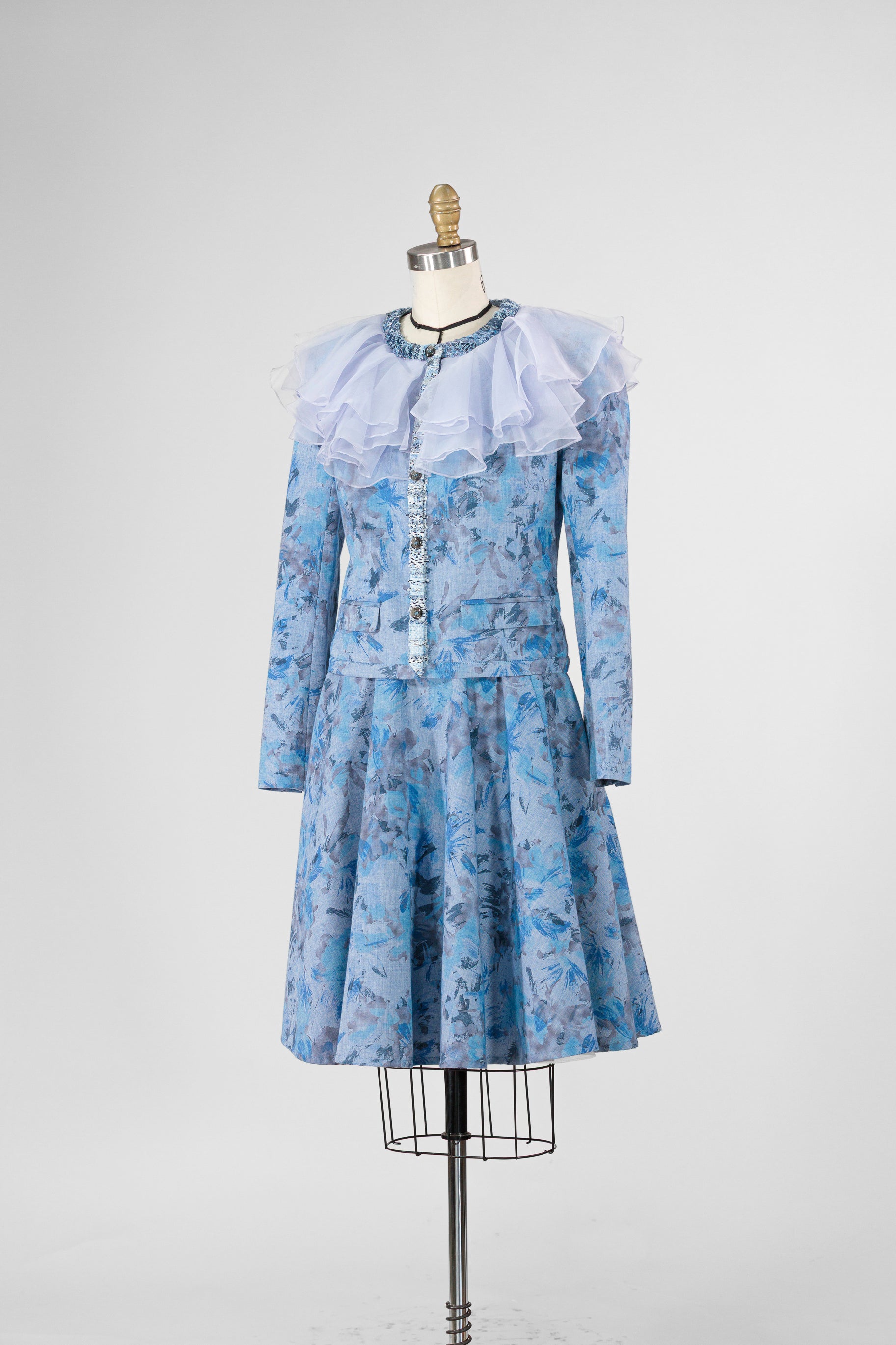 Jardin Bleu A-Line Skirt