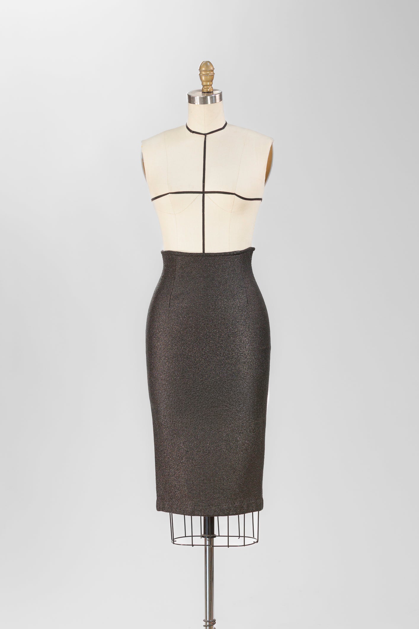 Lunar Sheen Pencil Skirt