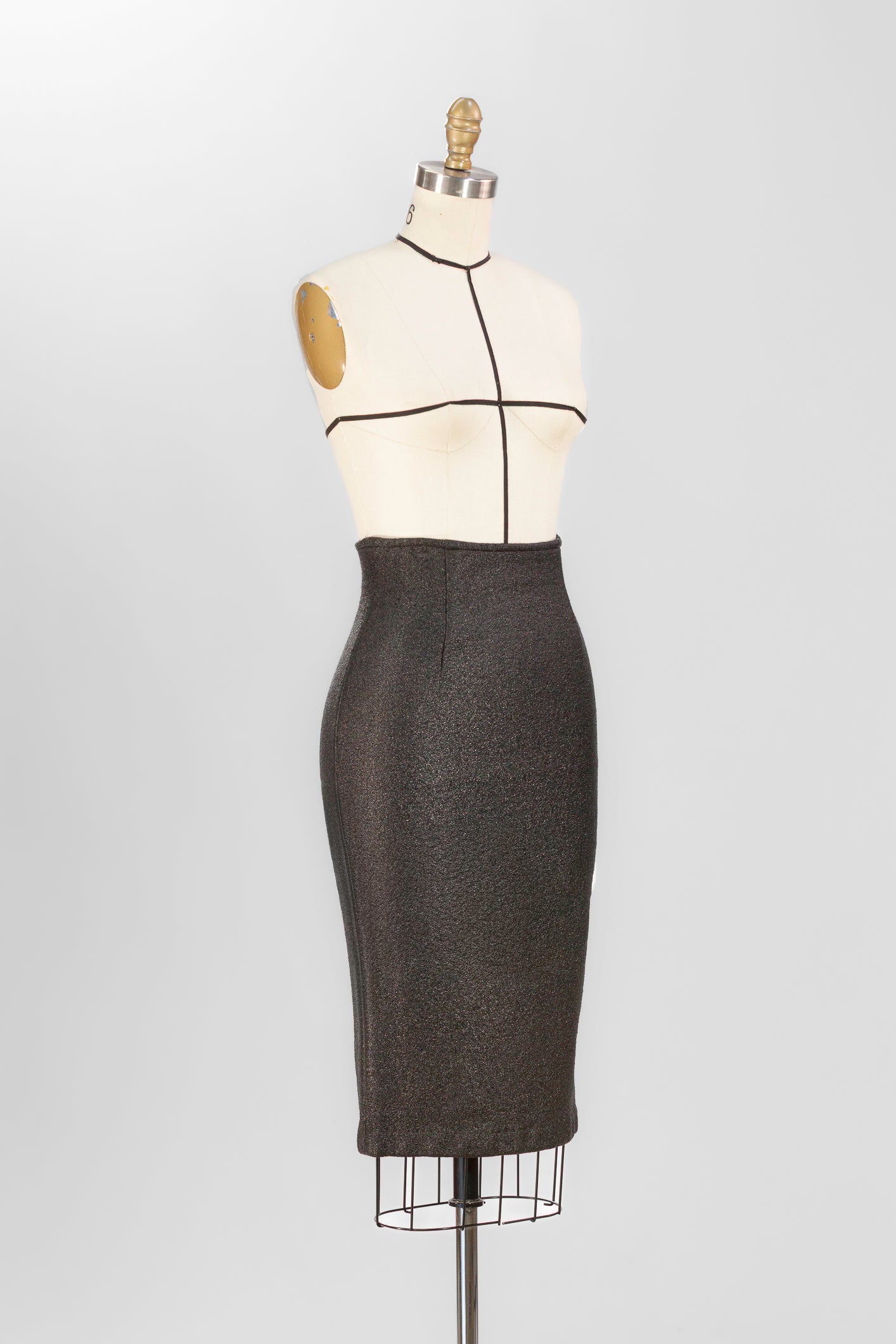Lunar Sheen Pencil Skirt
