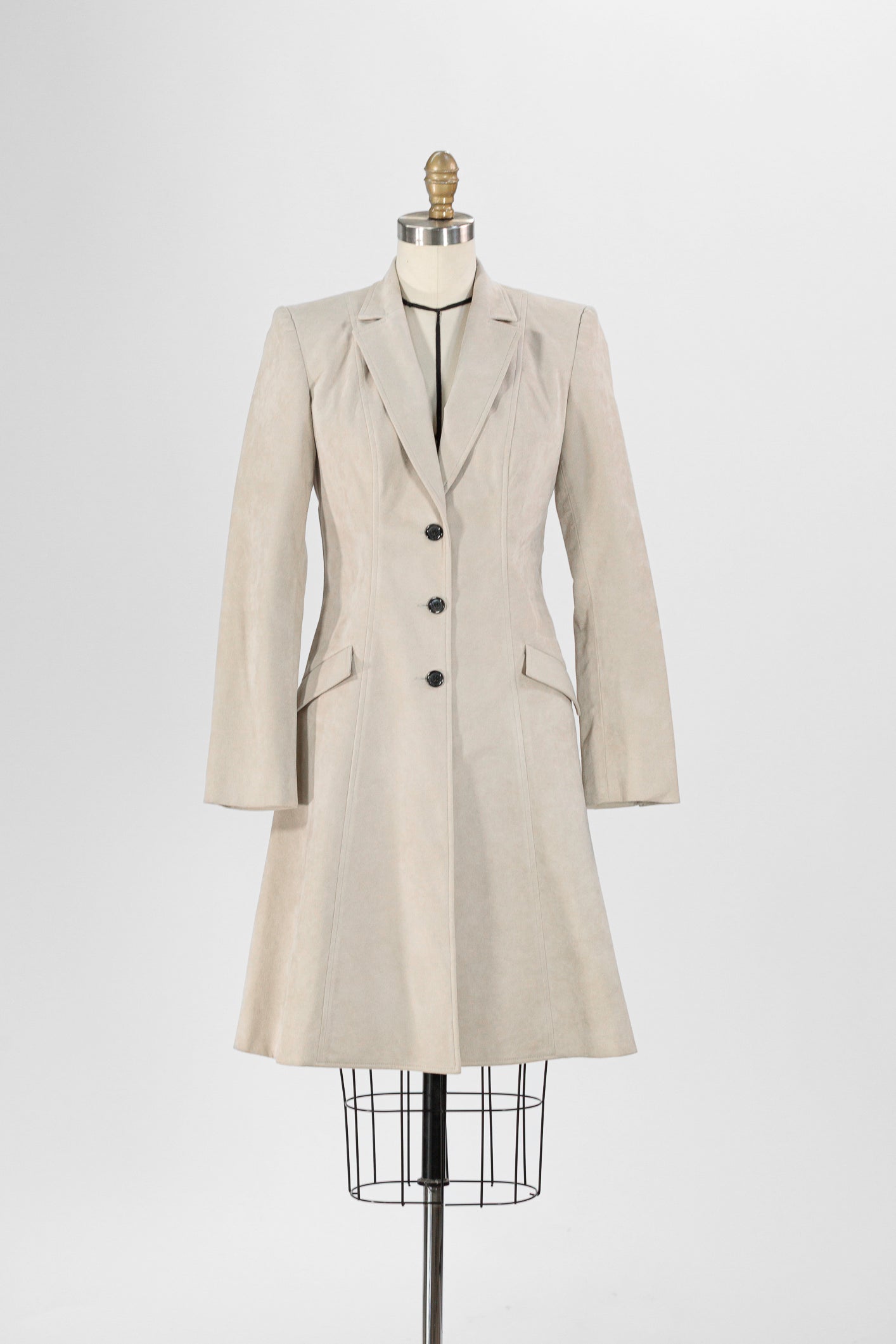 Suede Sculpted Coat