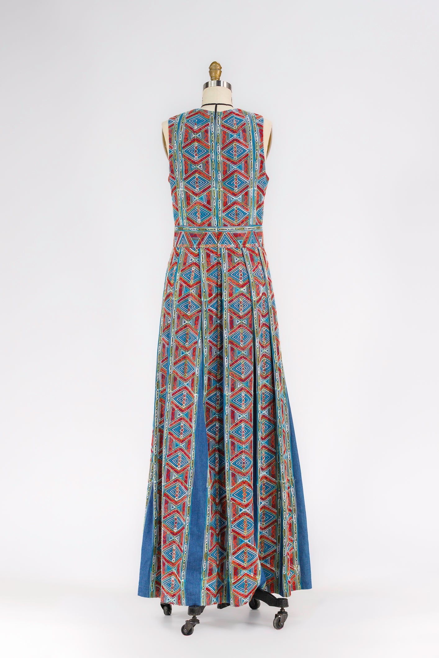 Geometric Embroidered Maxi Dress