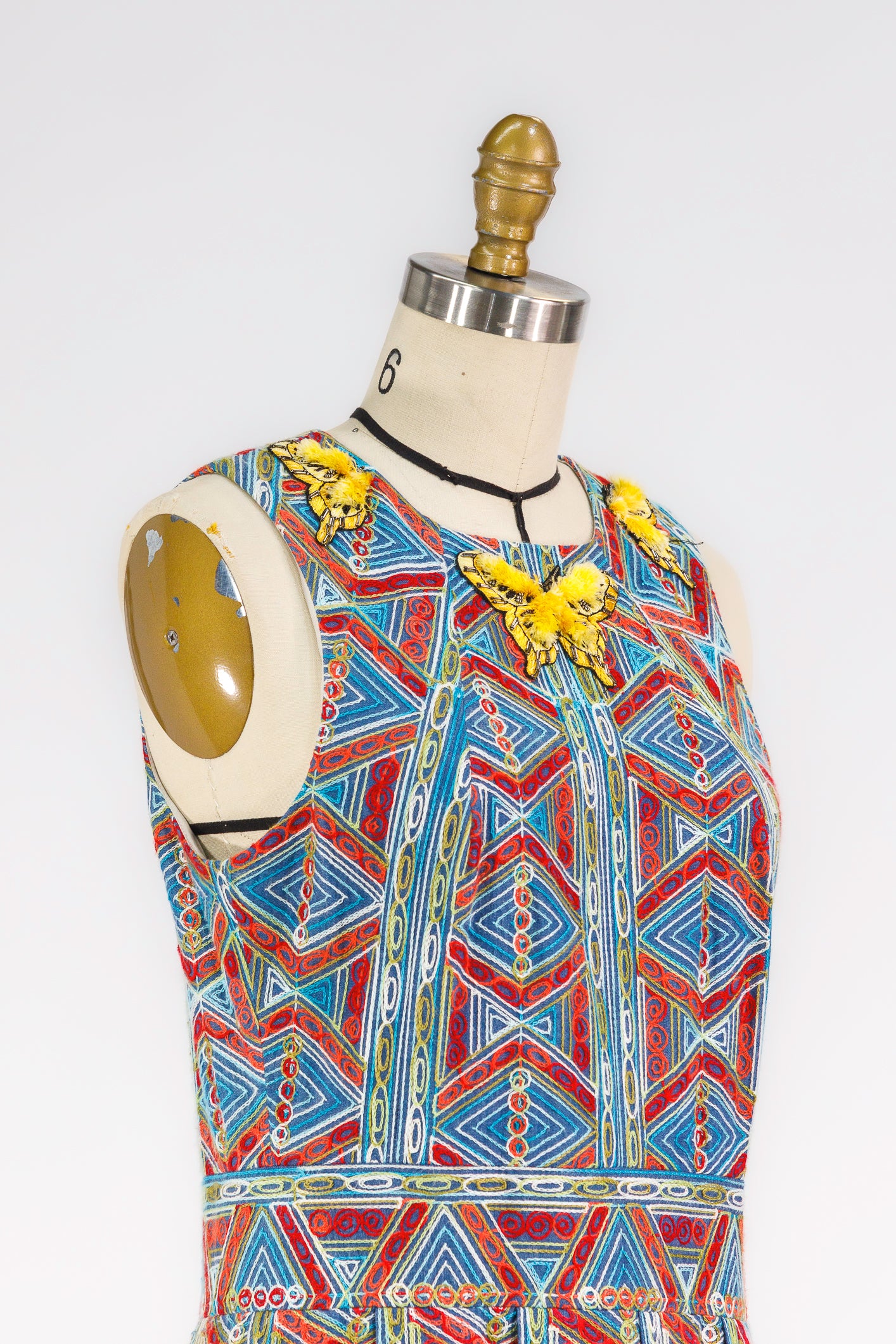 Geometric Embroidered Maxi Dress