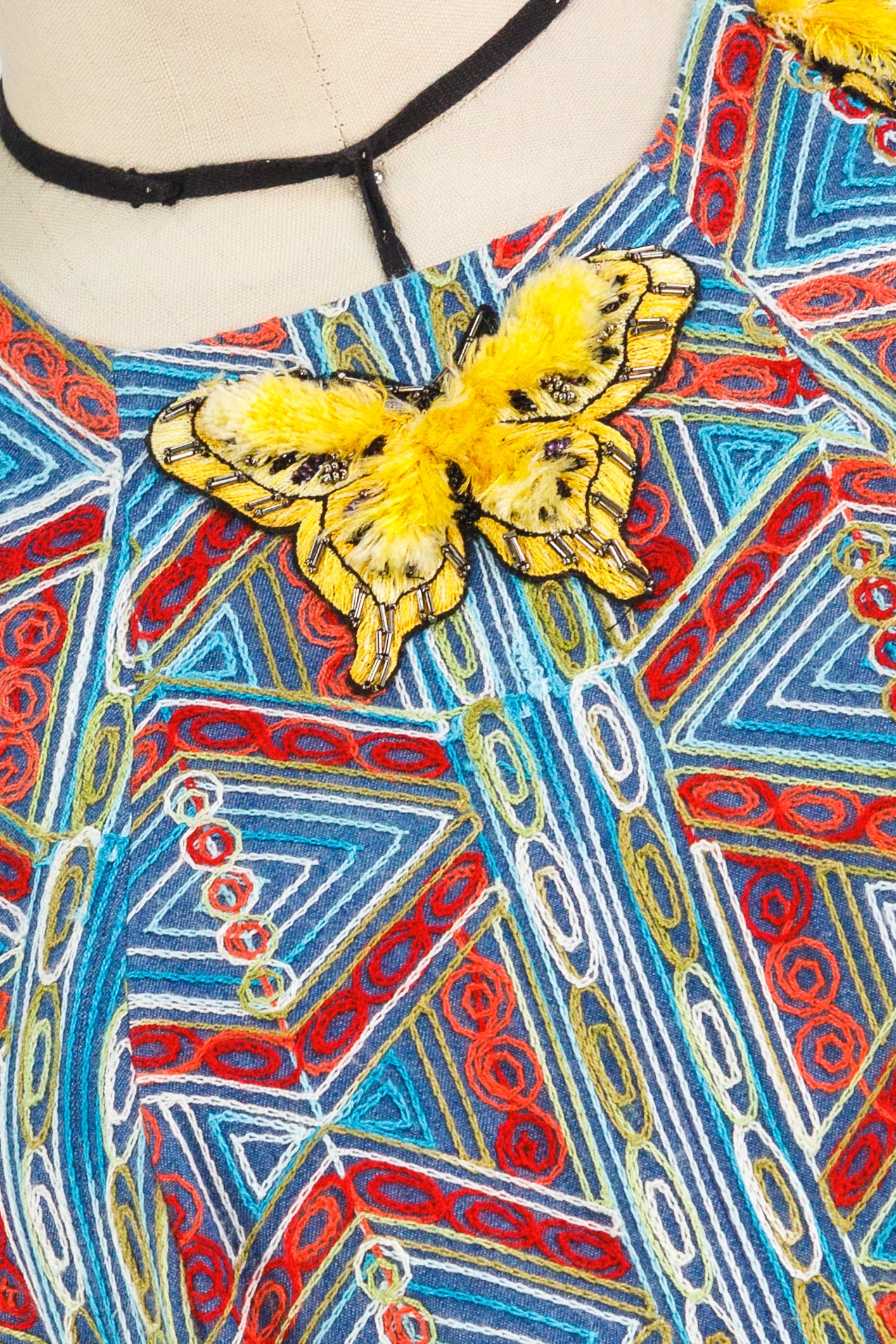 Geometric Embroidered Maxi Dress