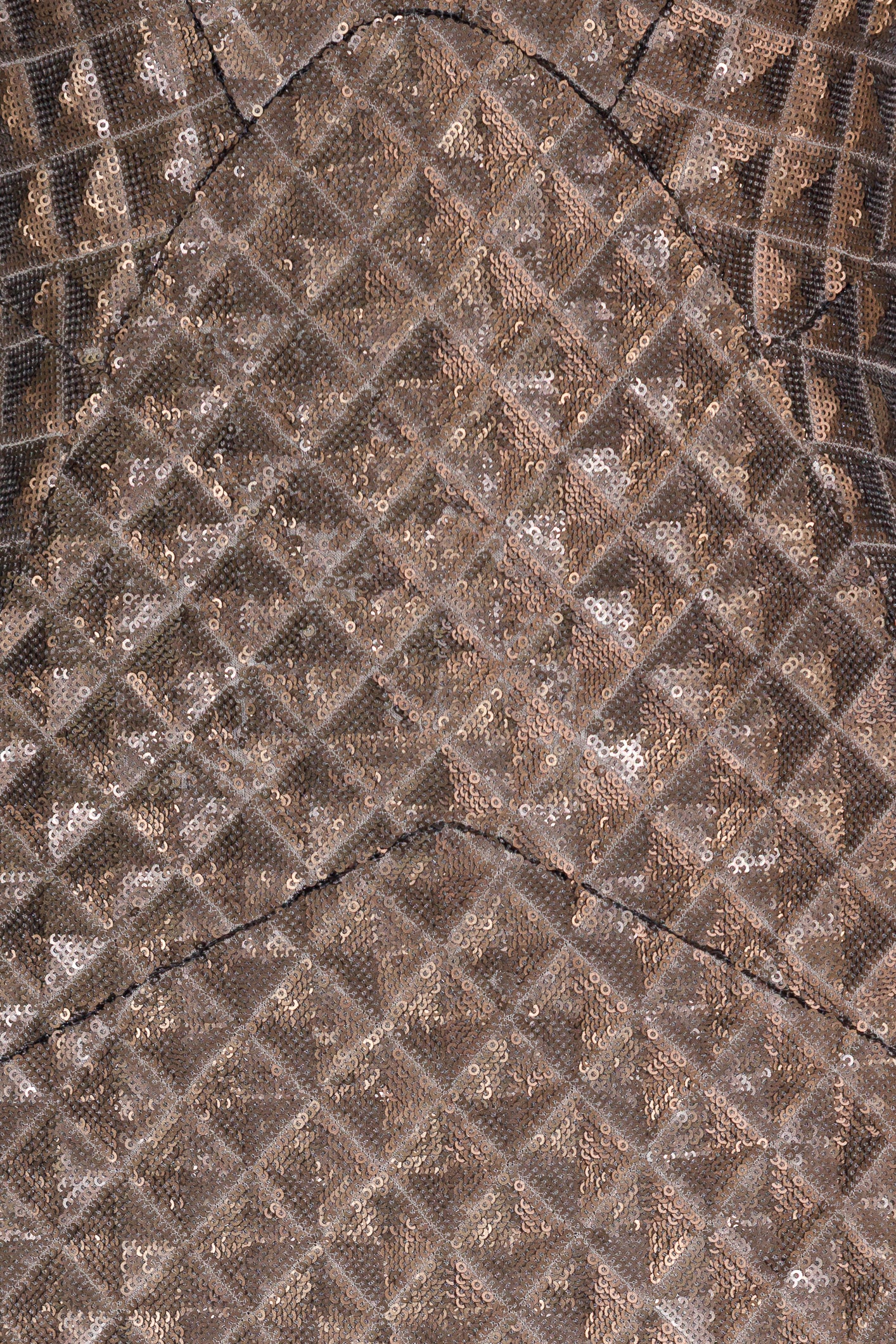 Quilted Bronze Evening Gown