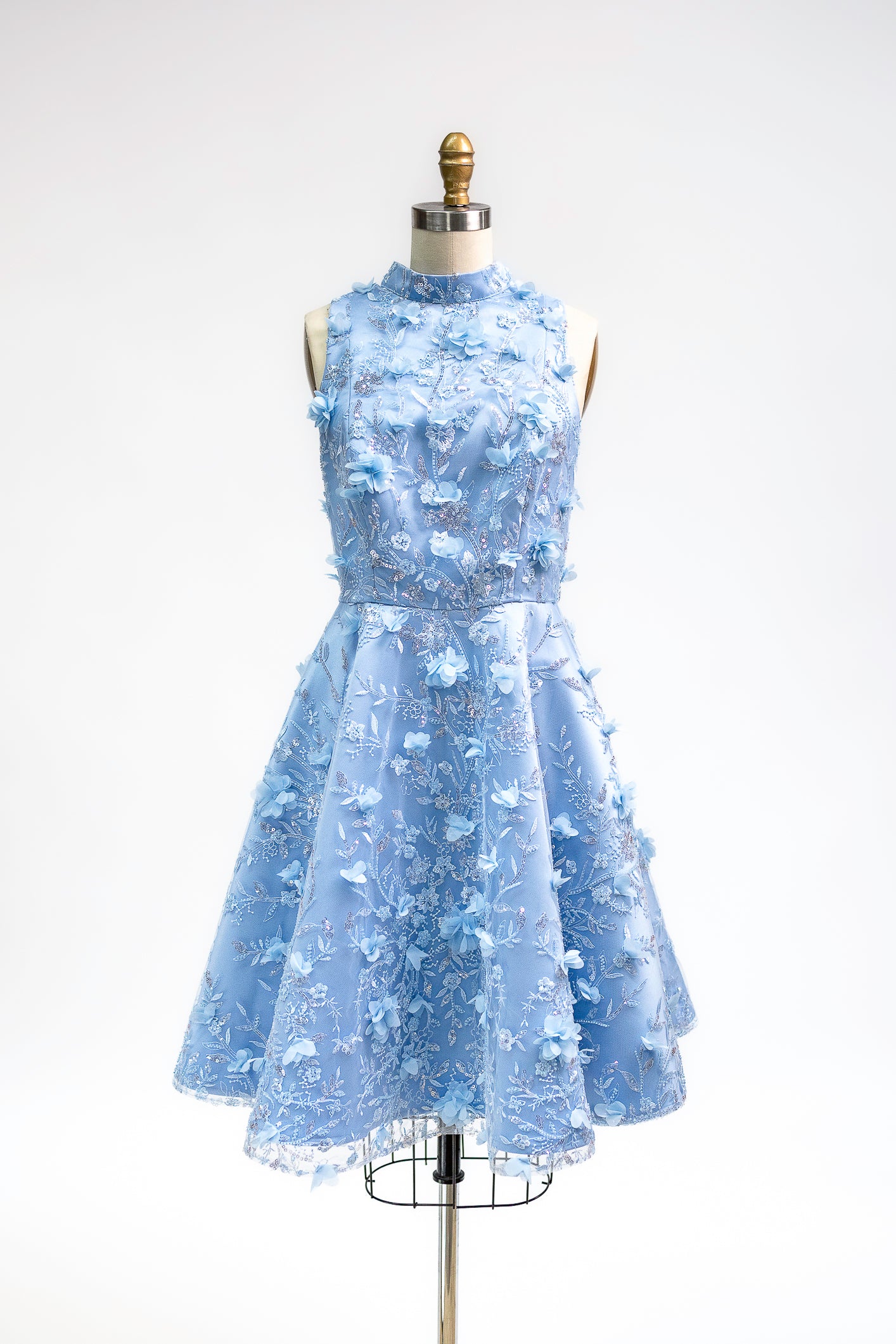 Hand Embroidered Sequin Floral Dress