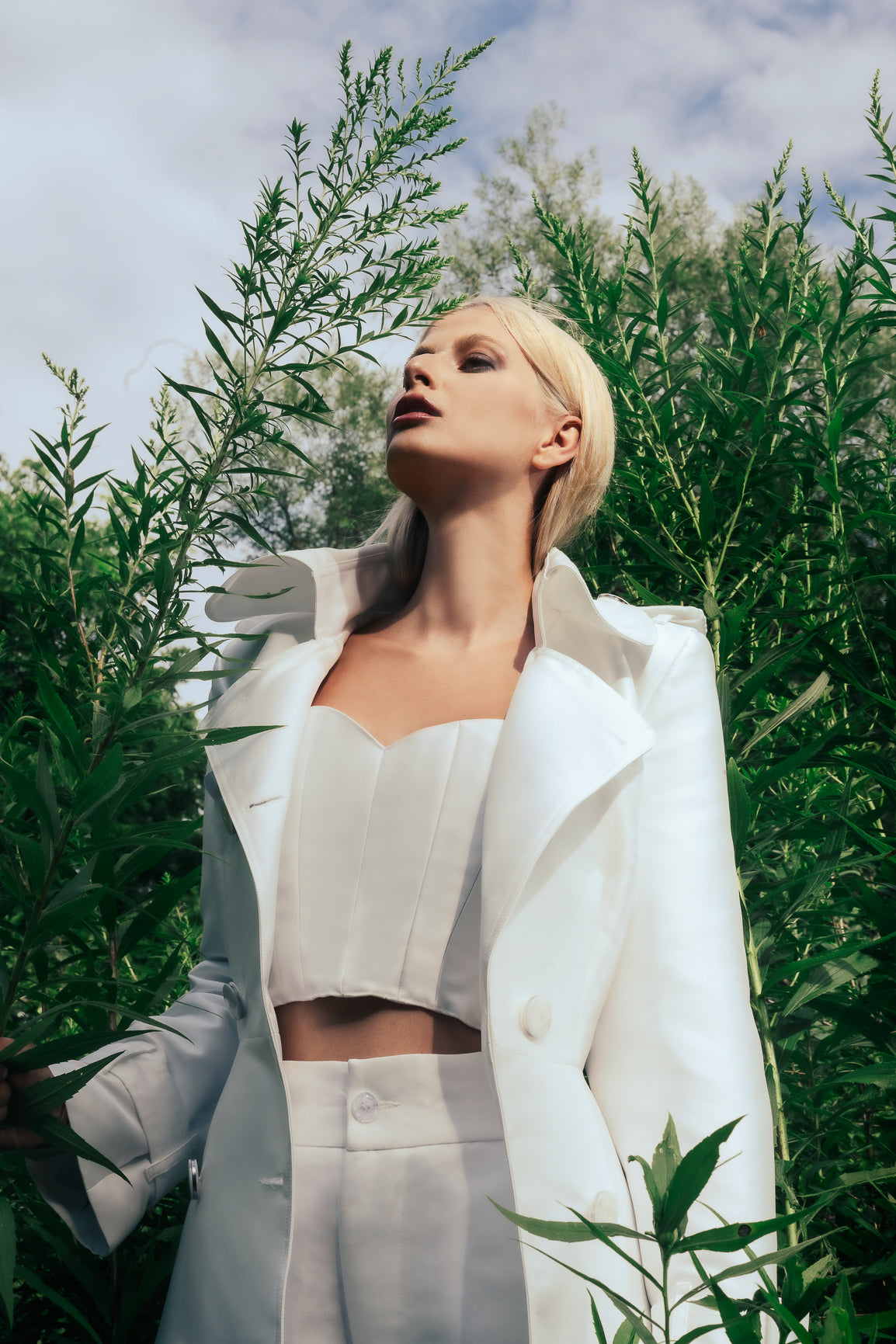 Ethereal Ivory Trench Coat