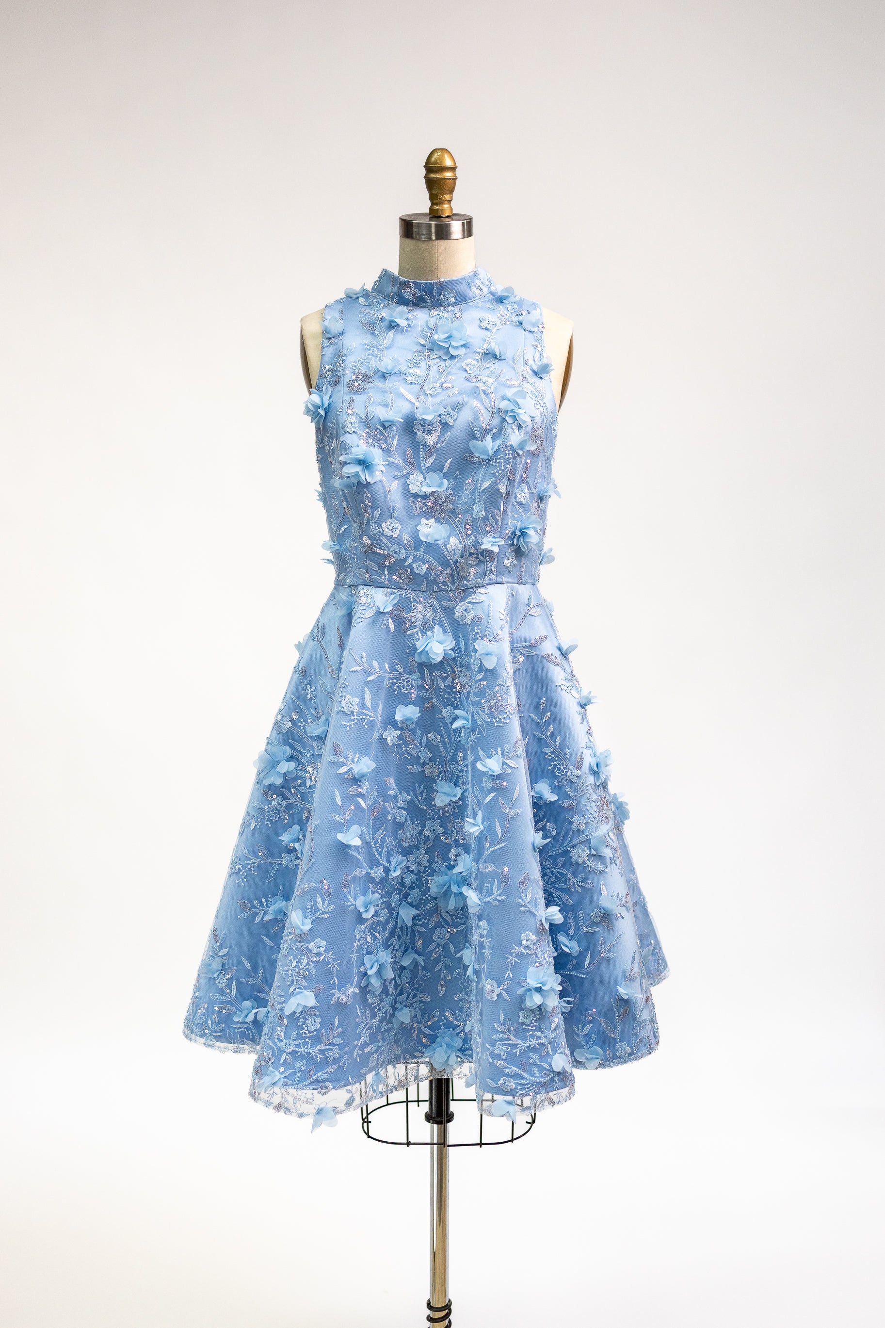 Hand Embroidered Sequin Floral Dress