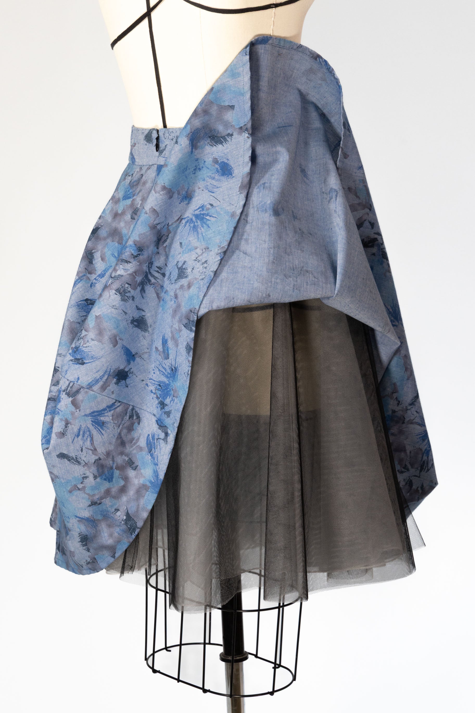 Jardin Bleu A-Line Skirt