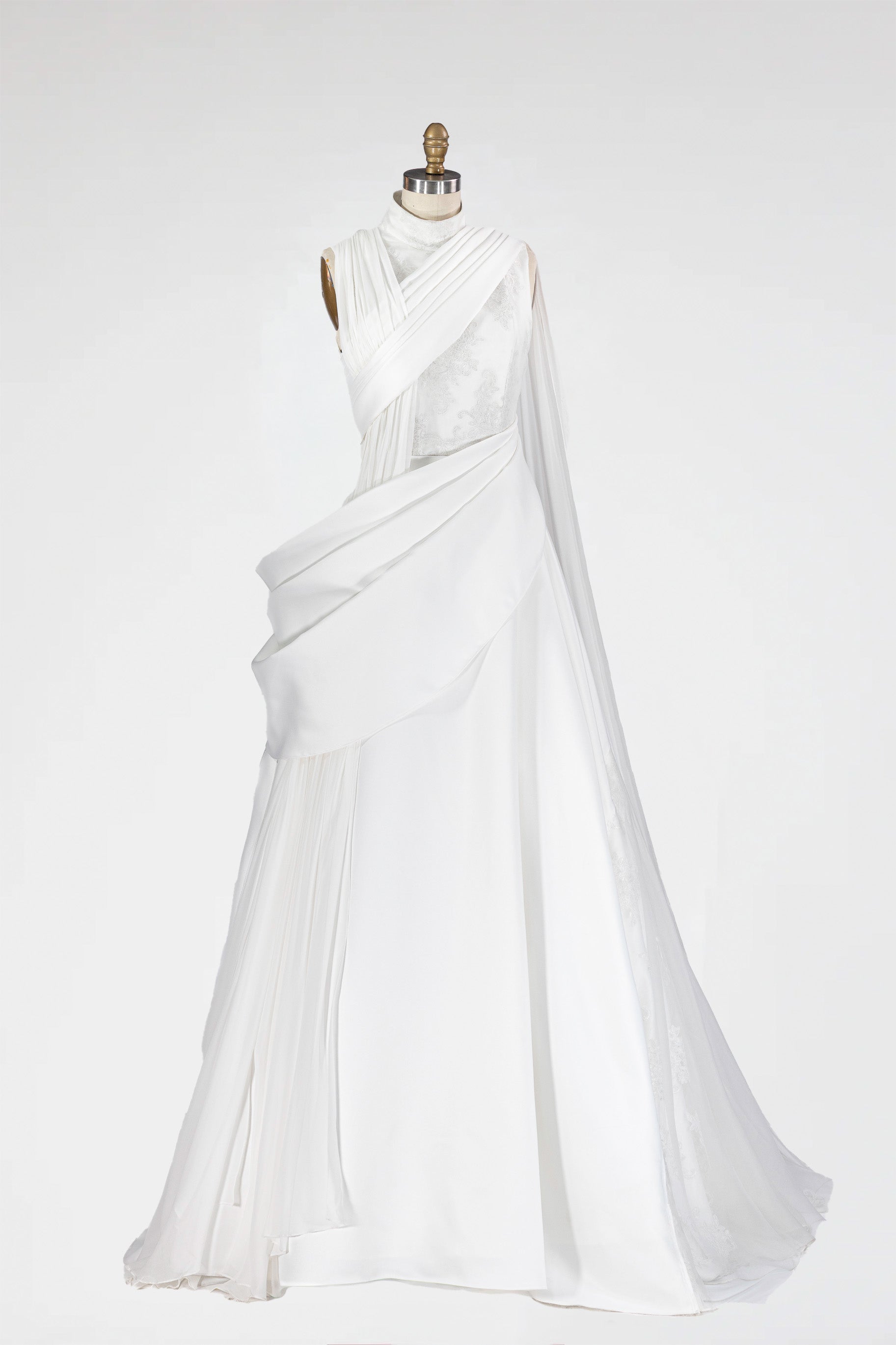 Sculptural Draped Gown