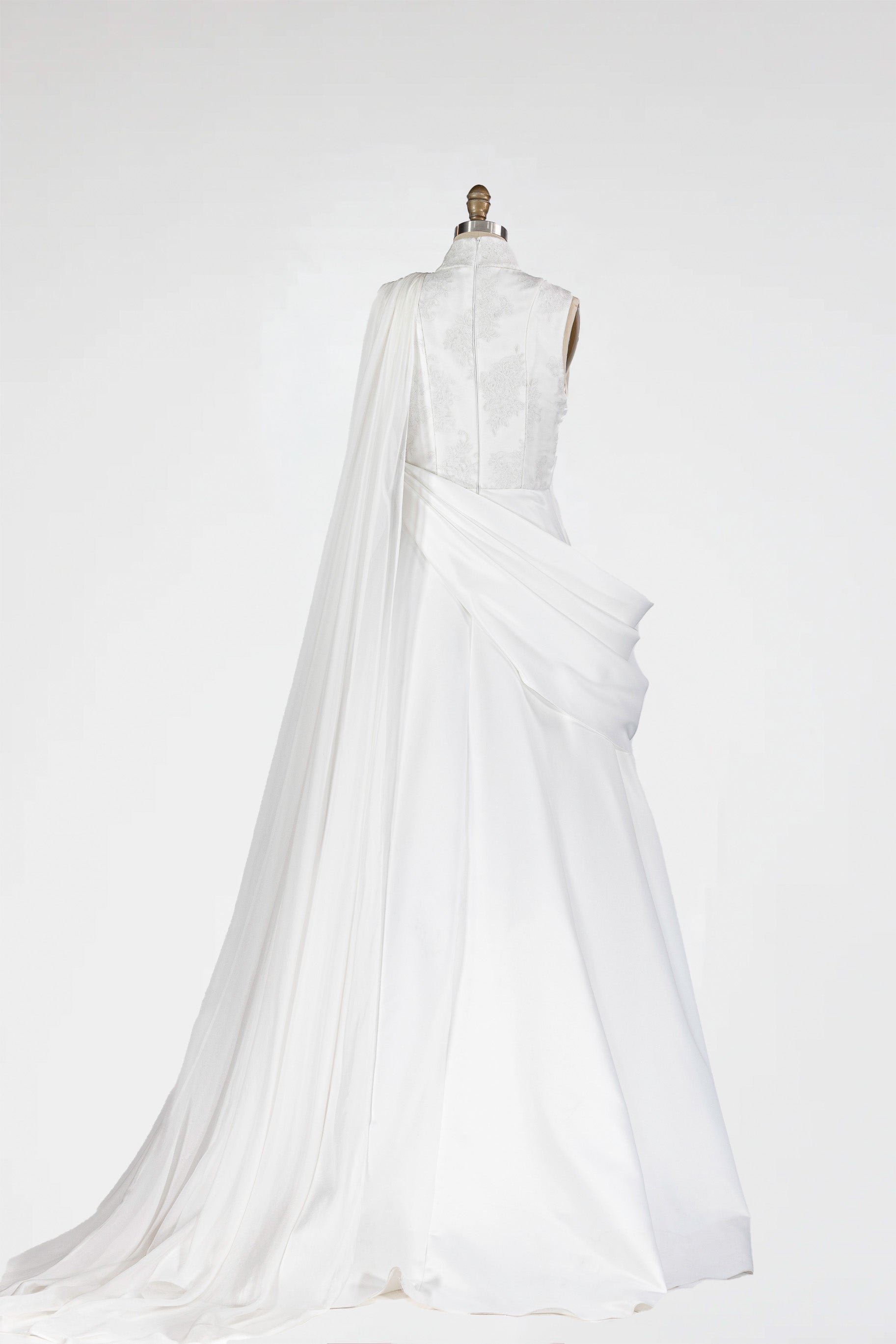 Sculptural Draped Gown