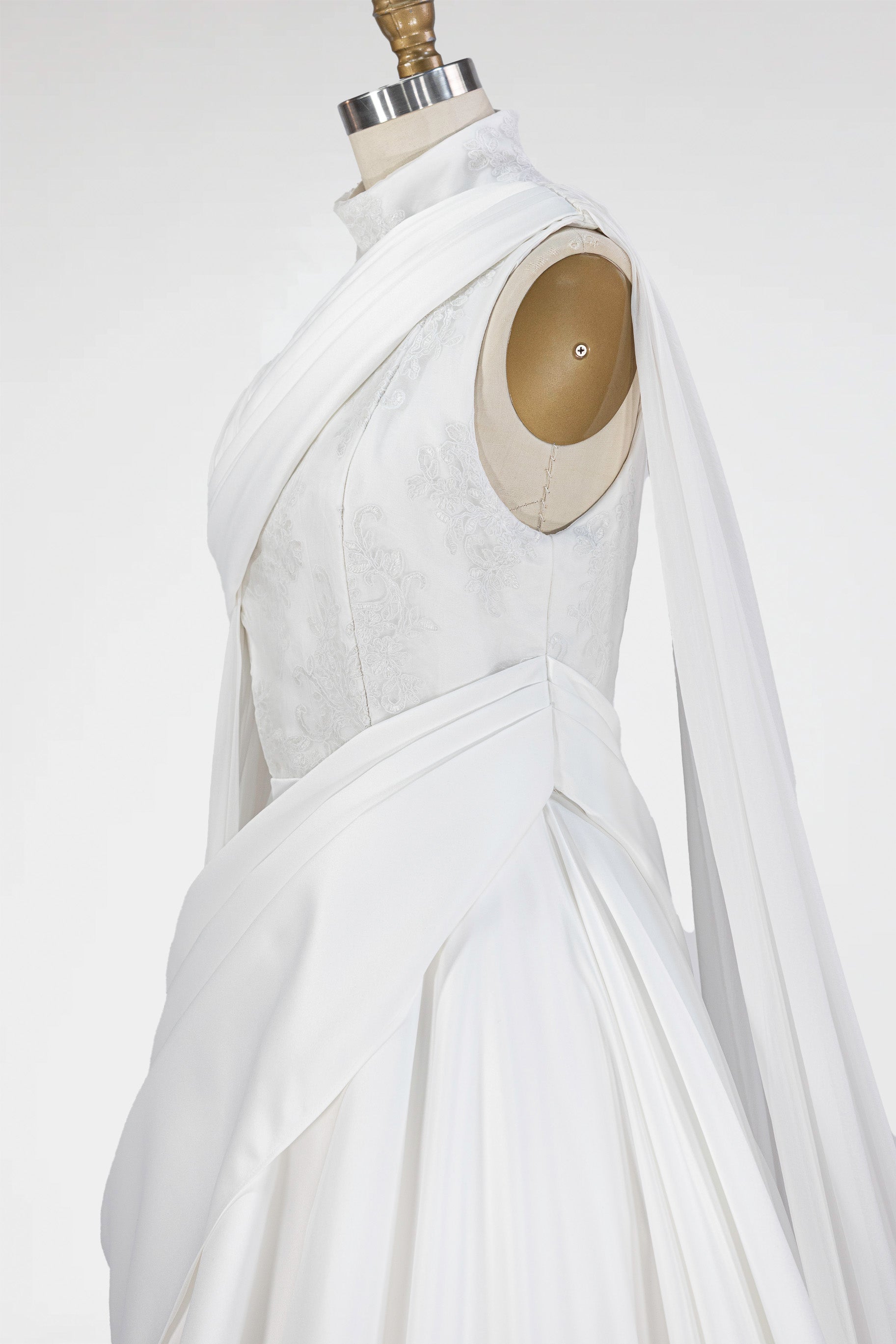 Sculptural Draped Gown