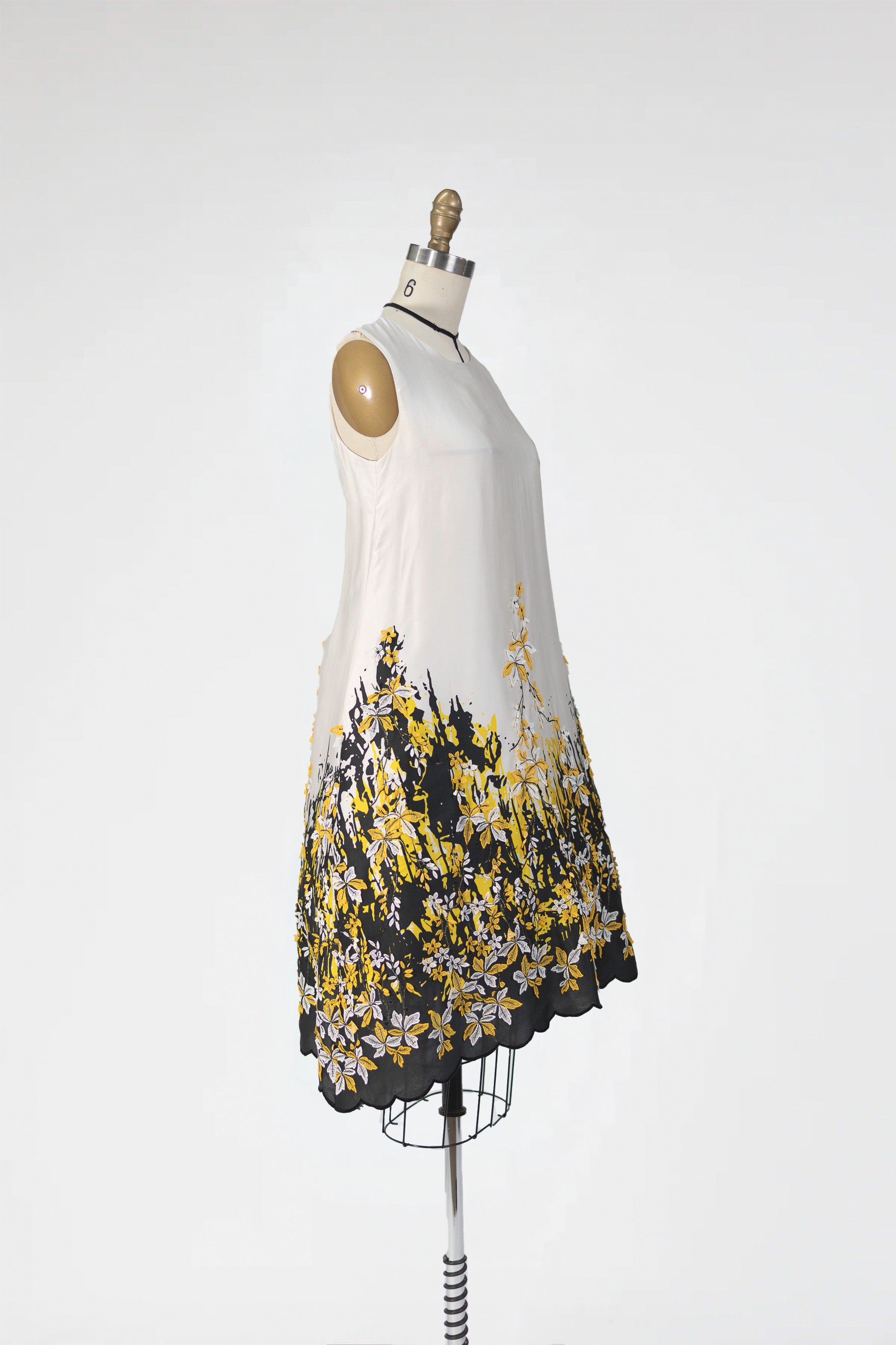 Flora Shift Dress – Embroidered Silk Organza